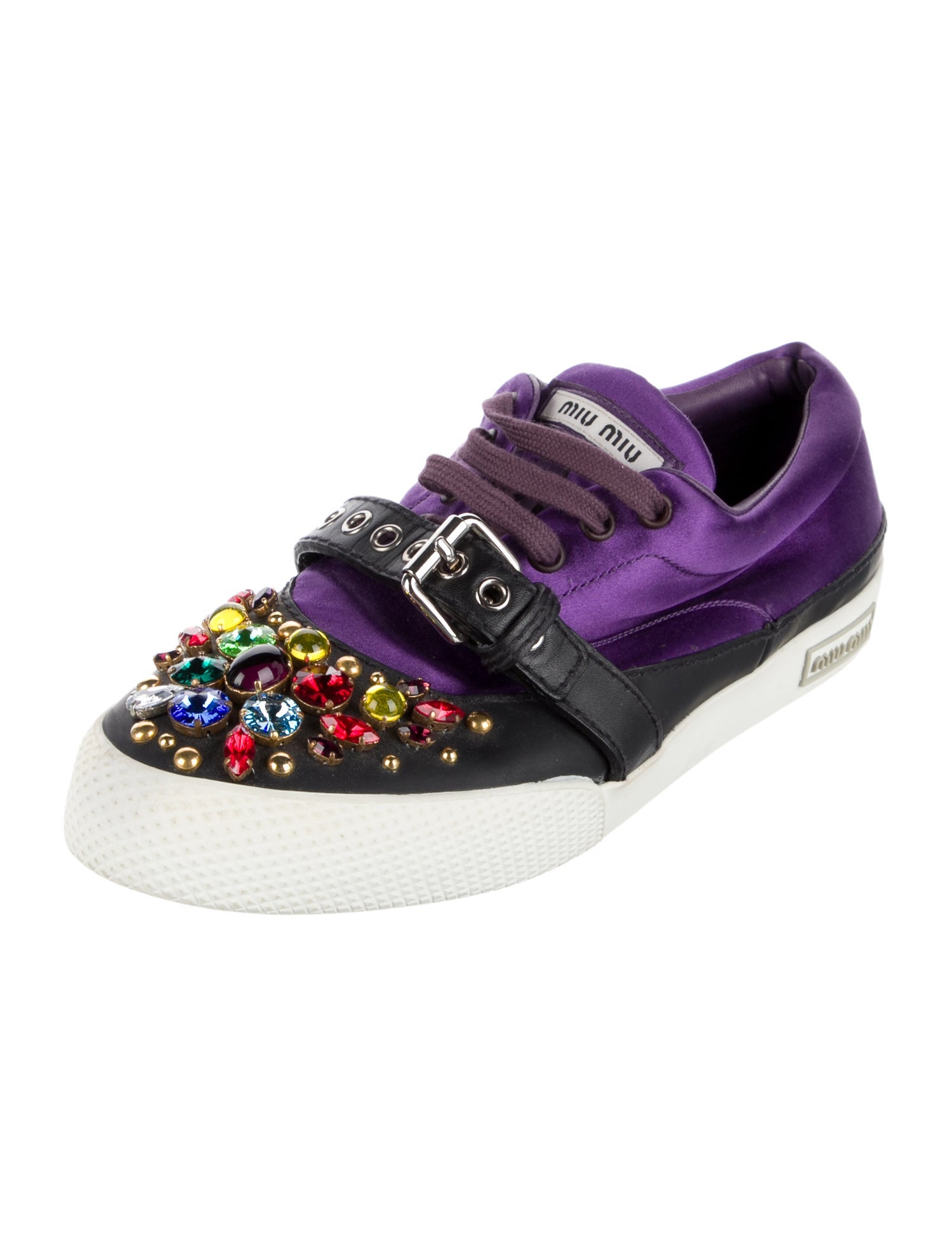 Miu Miu Satin Printed Sneakers
