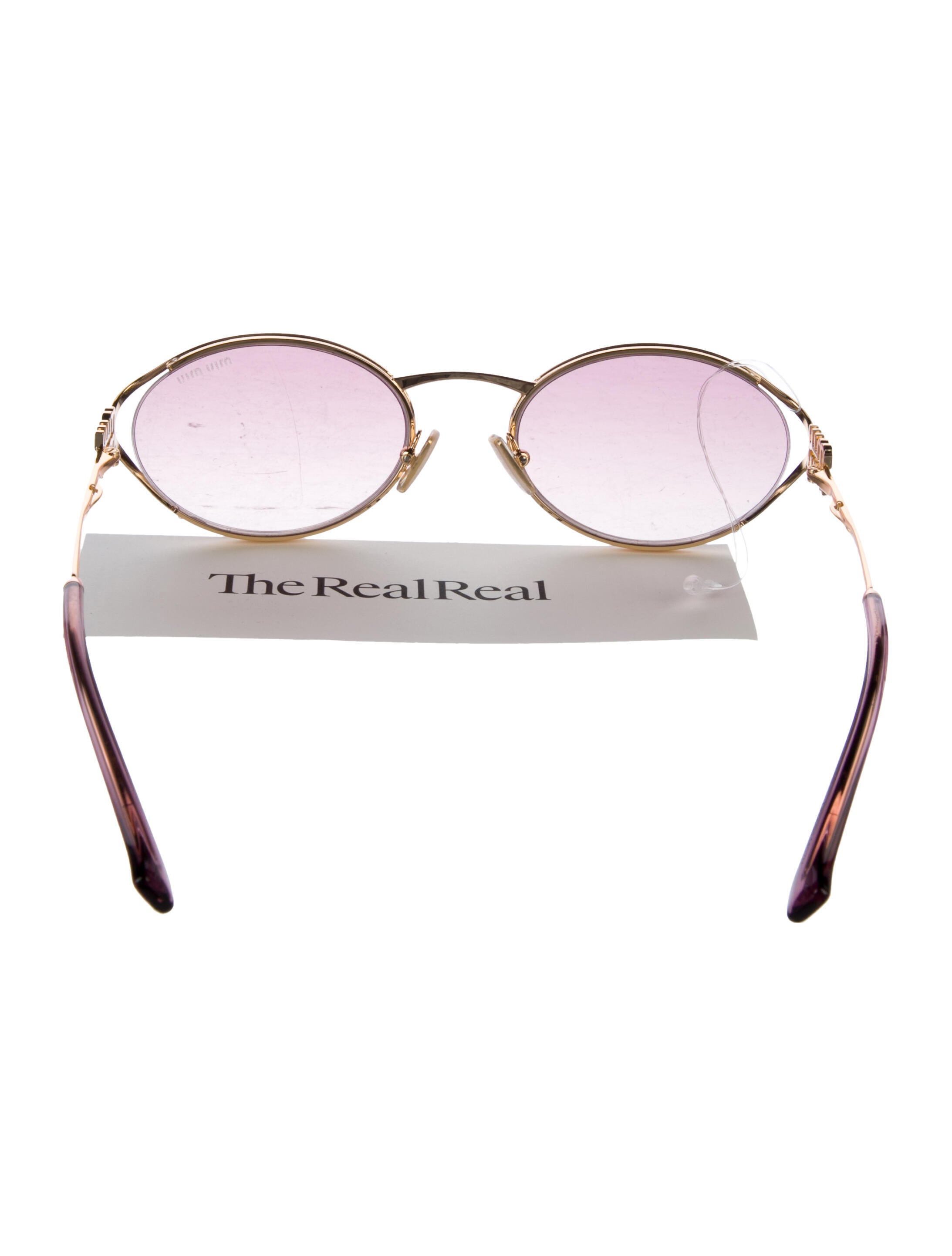 Miu Miu Round Gradient Sunglasses