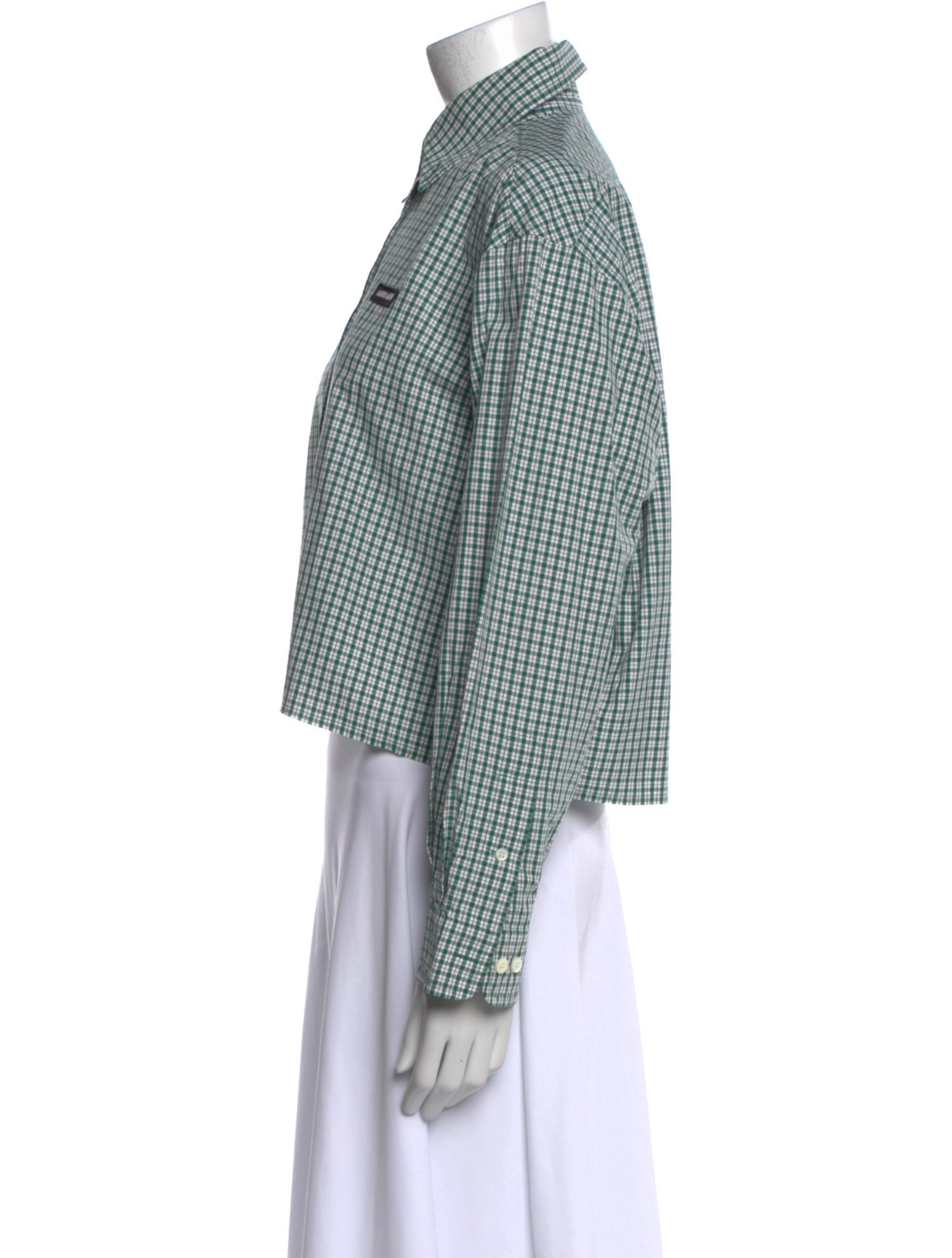 Miu Miu 2025 Plaid Print Crop Top