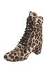 Miu Miu Ponyhair Animal Print Lace-Up Boots