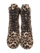 Miu Miu Ponyhair Animal Print Lace-Up Boots