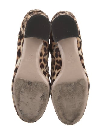 Miu Miu Ponyhair Animal Print Lace-Up Boots