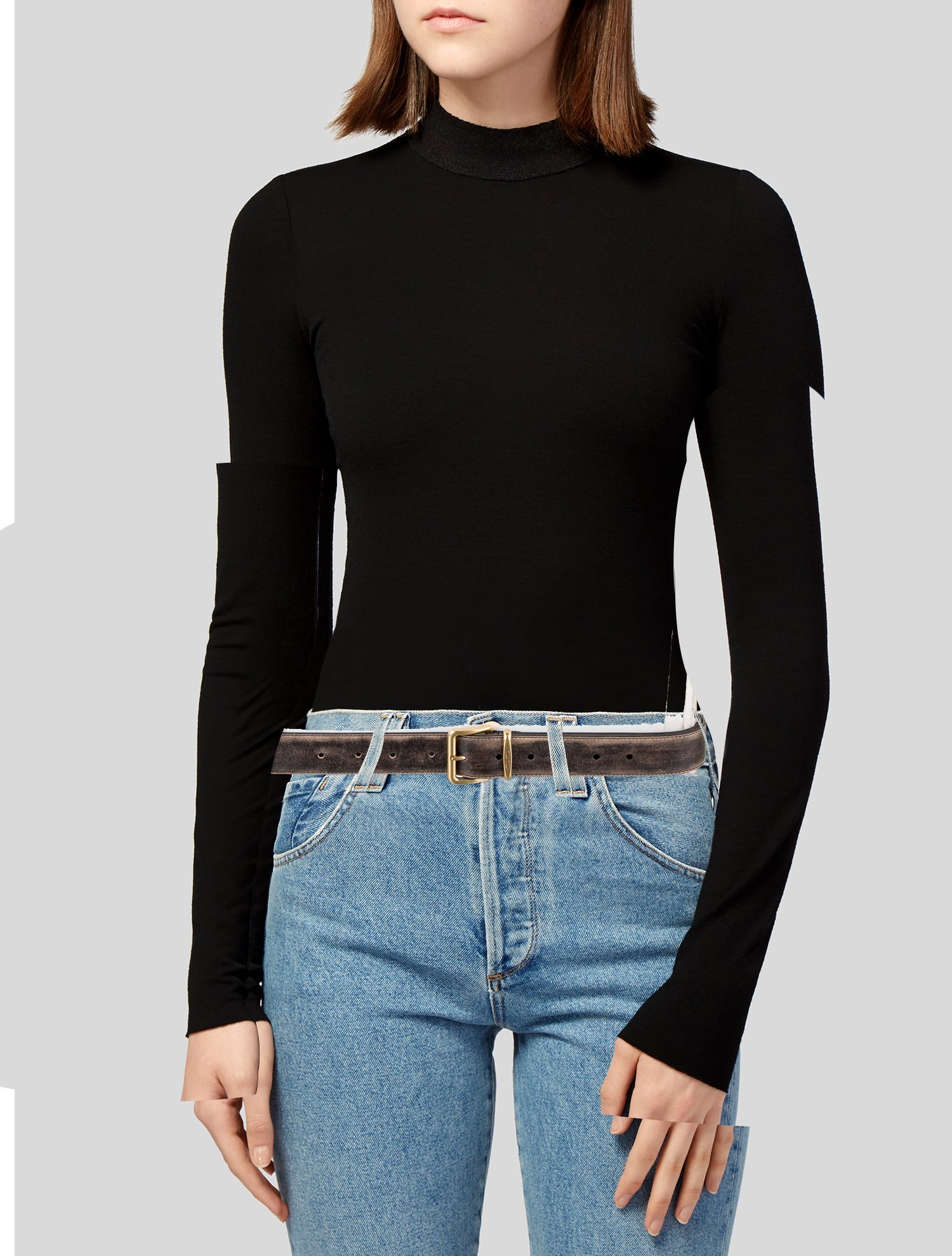 Miu Miu Leather Distressed Accents Belt Kit