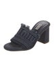 Miu Miu Denim Raw-Edge Trim Slides