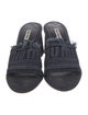 Miu Miu Denim Raw-Edge Trim Slides