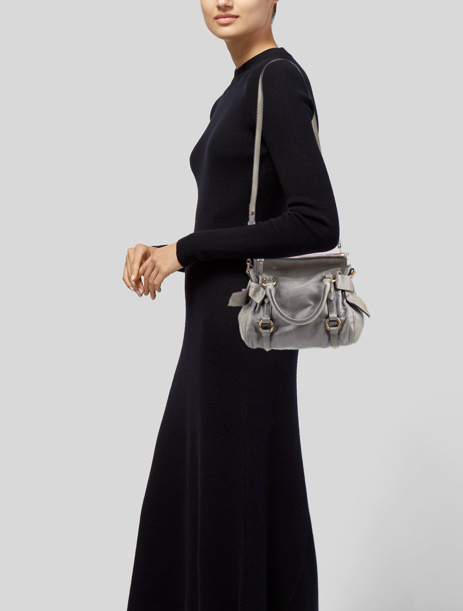 Miu Miu Leather Top Handle Bag