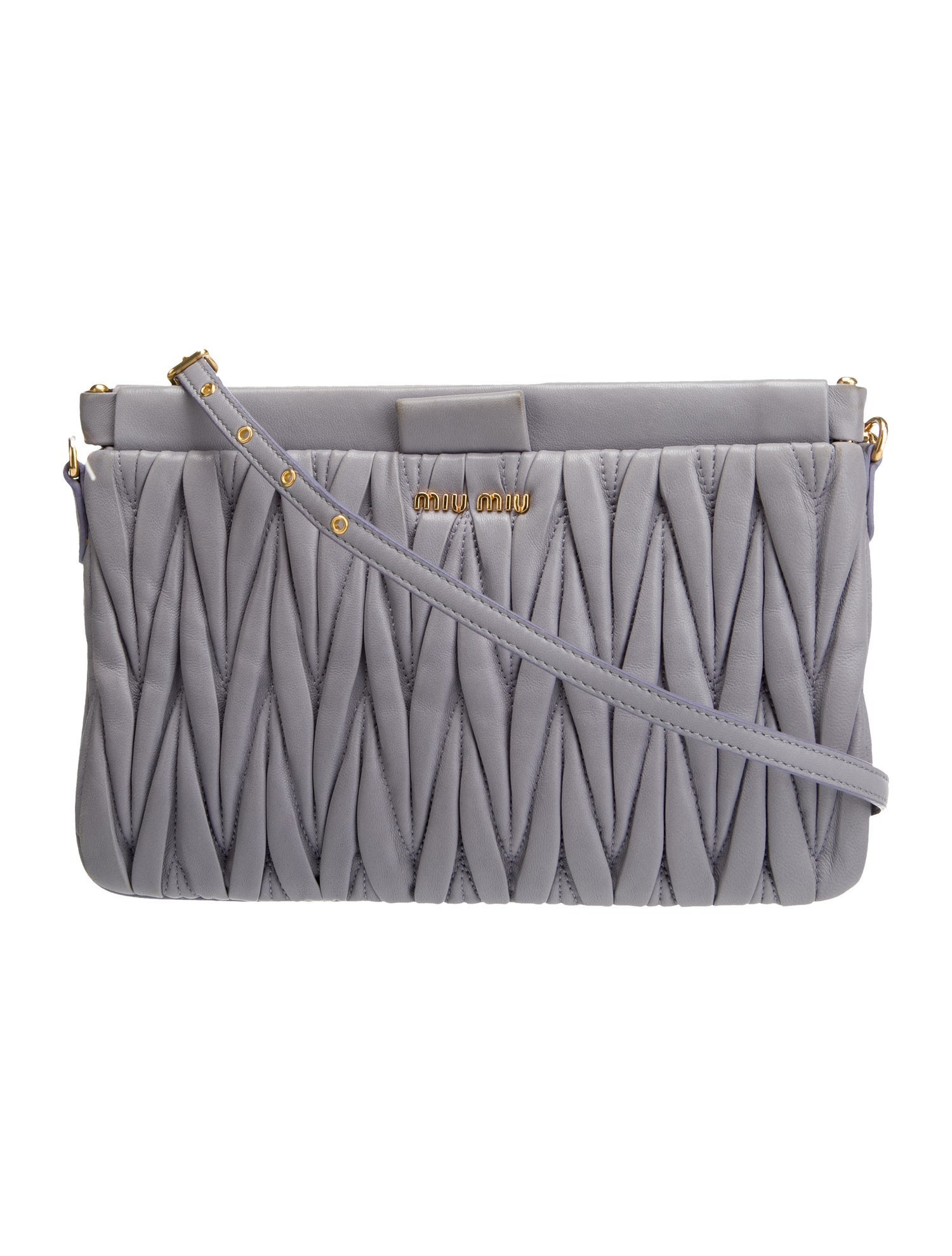 Miu Miu Lambskin Matelassé Frame w/ Strap