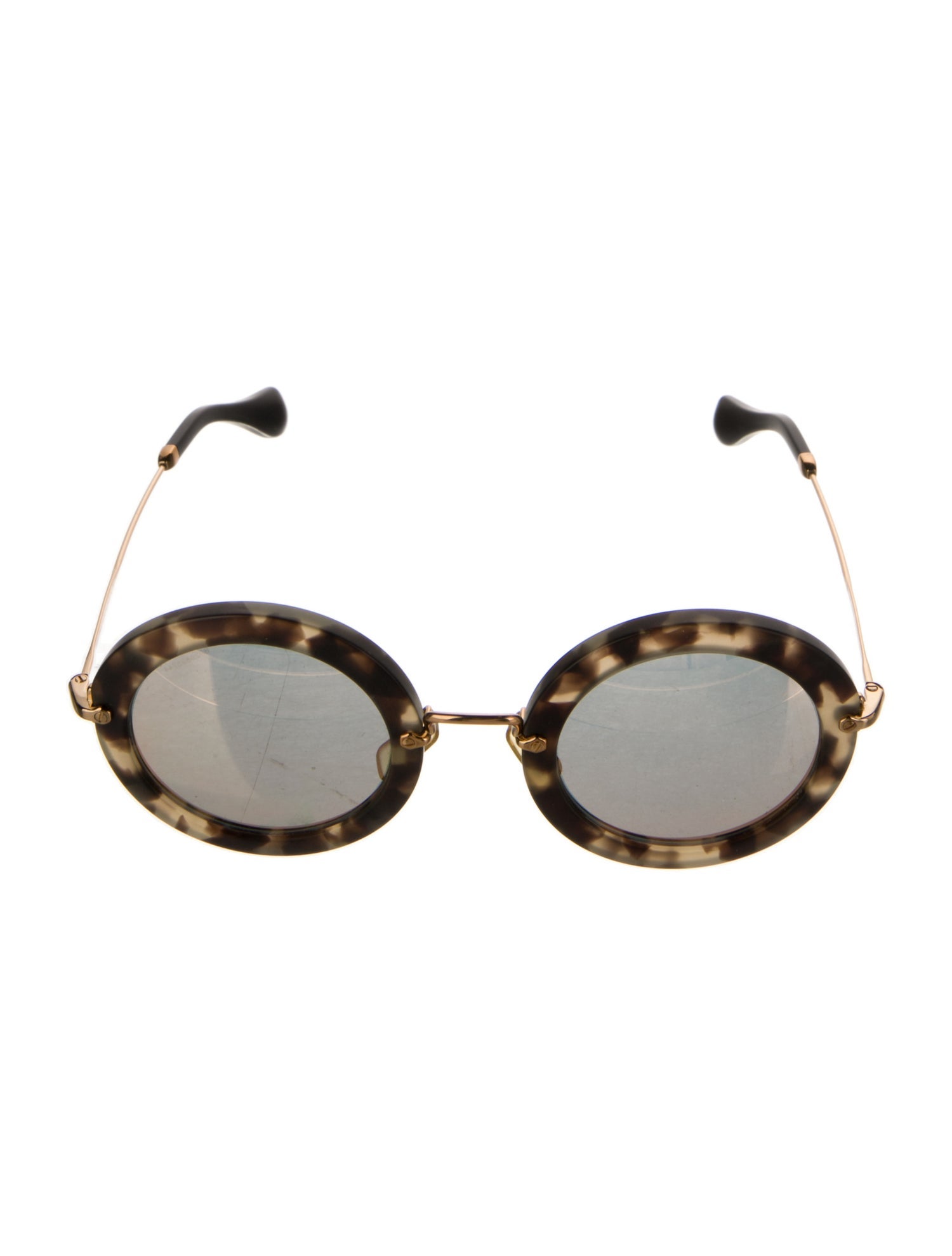 Miu Miu Round Mirrored Sunglasses