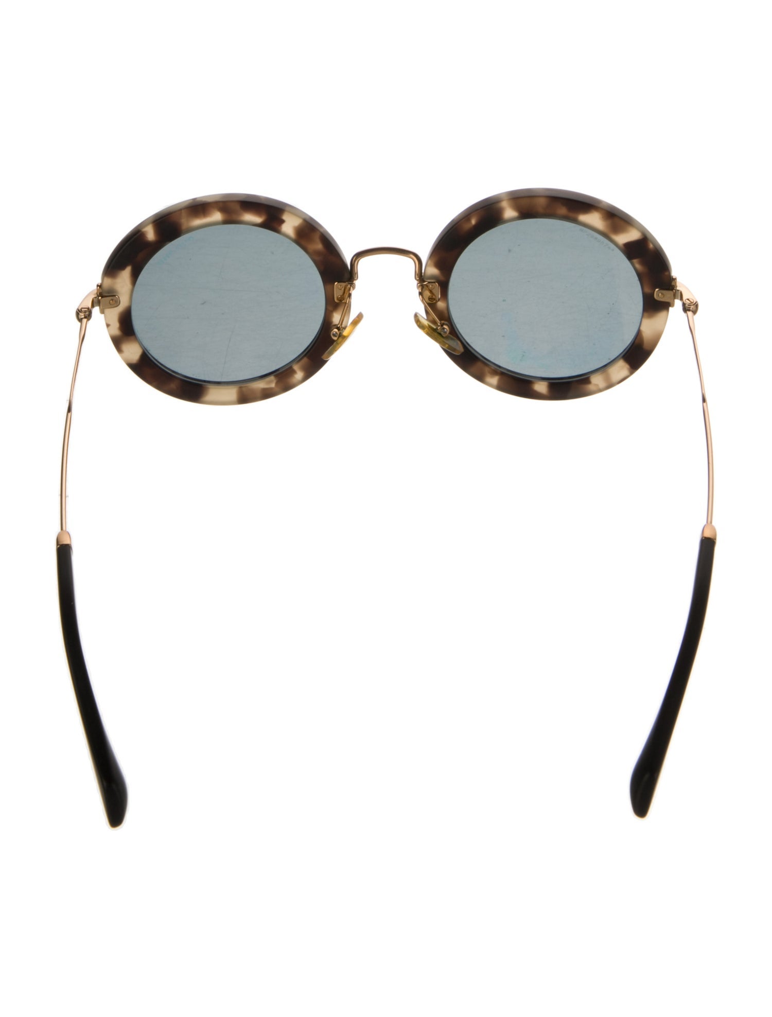 Miu Miu Round Mirrored Sunglasses