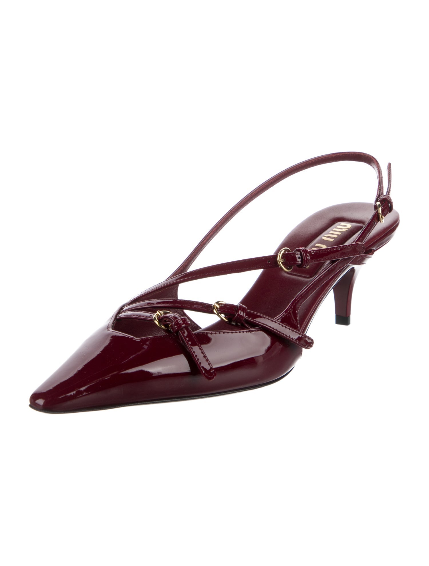 Miu Miu Patent Leather Slingback Pumps