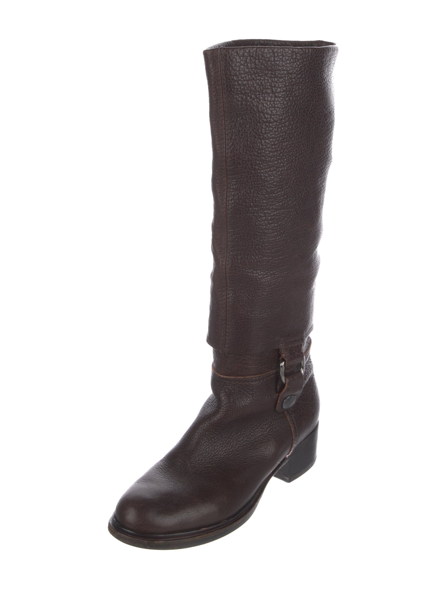 Miu Miu Leather Riding Boots