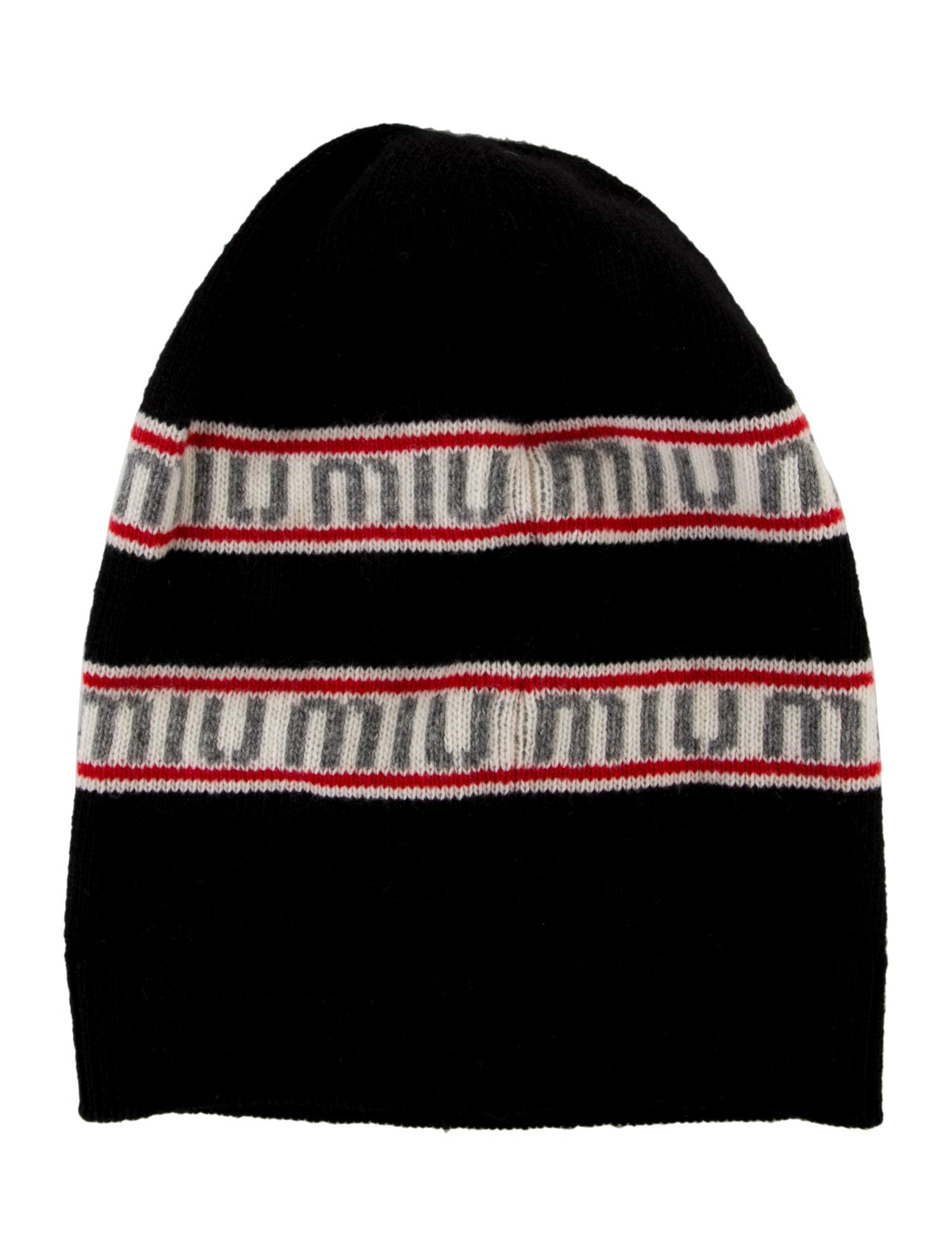 Miu Miu Knit Logo Beanie Hat
