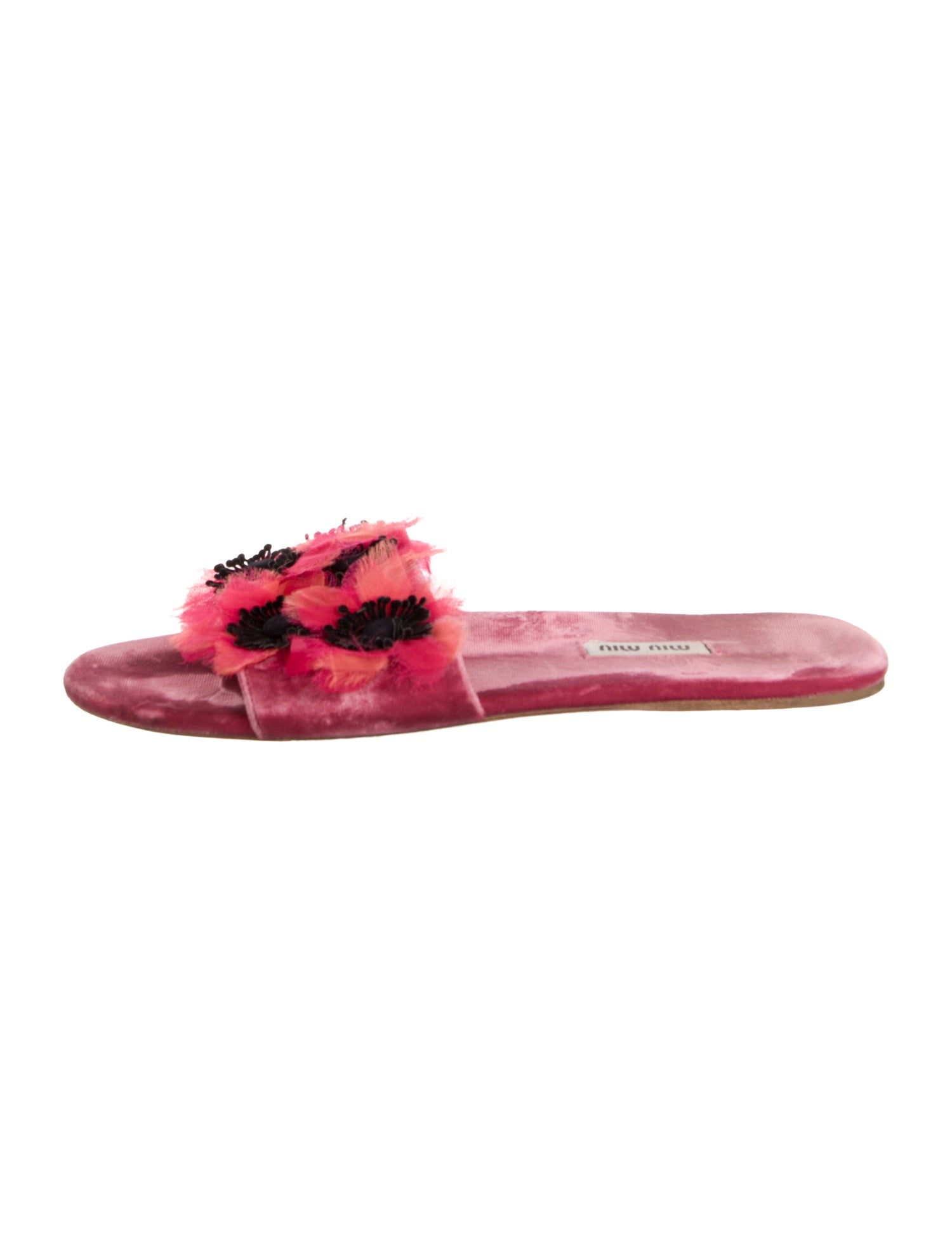 Miu Miu Velvet Slides