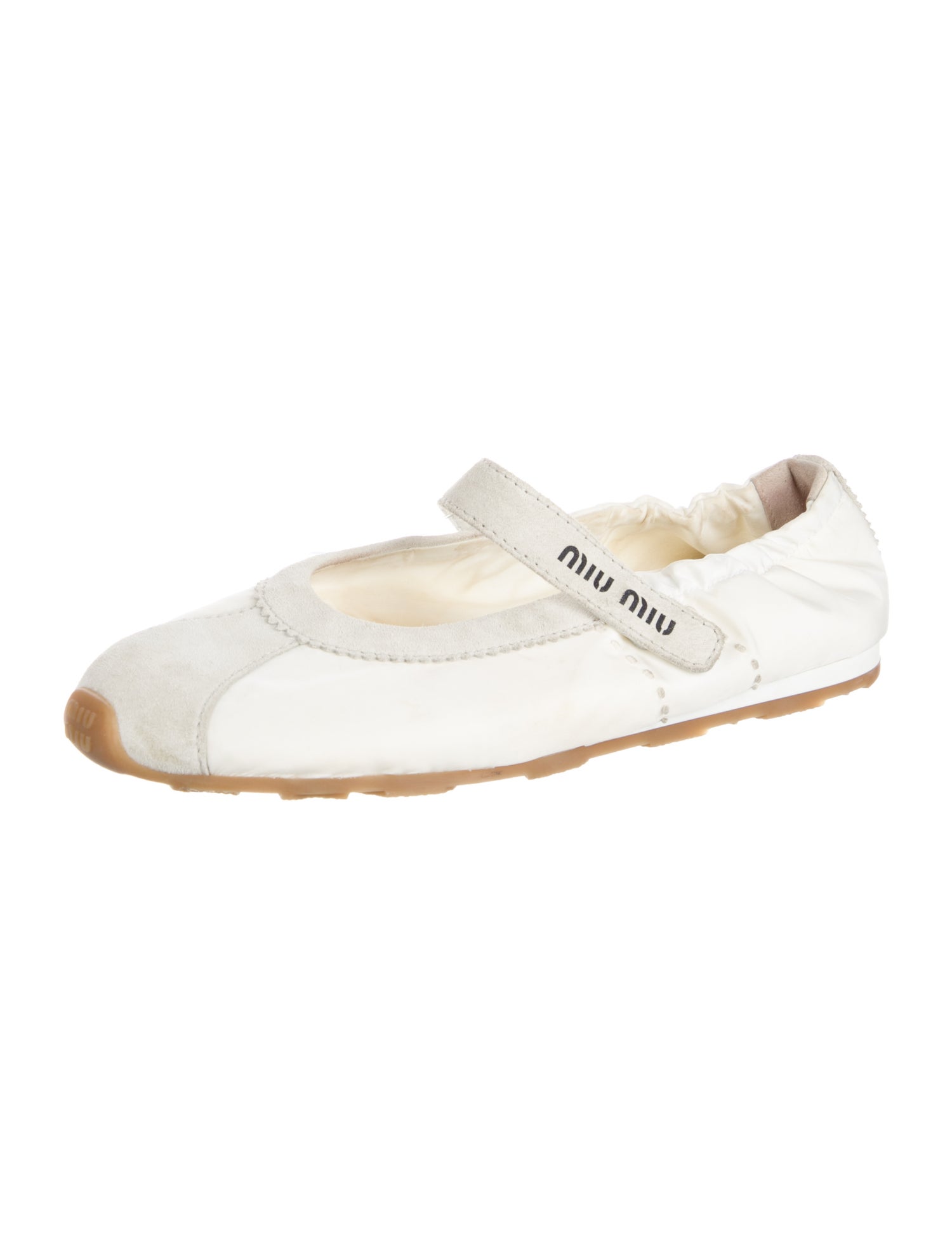 Miu Miu Suede Mary Jane Flats