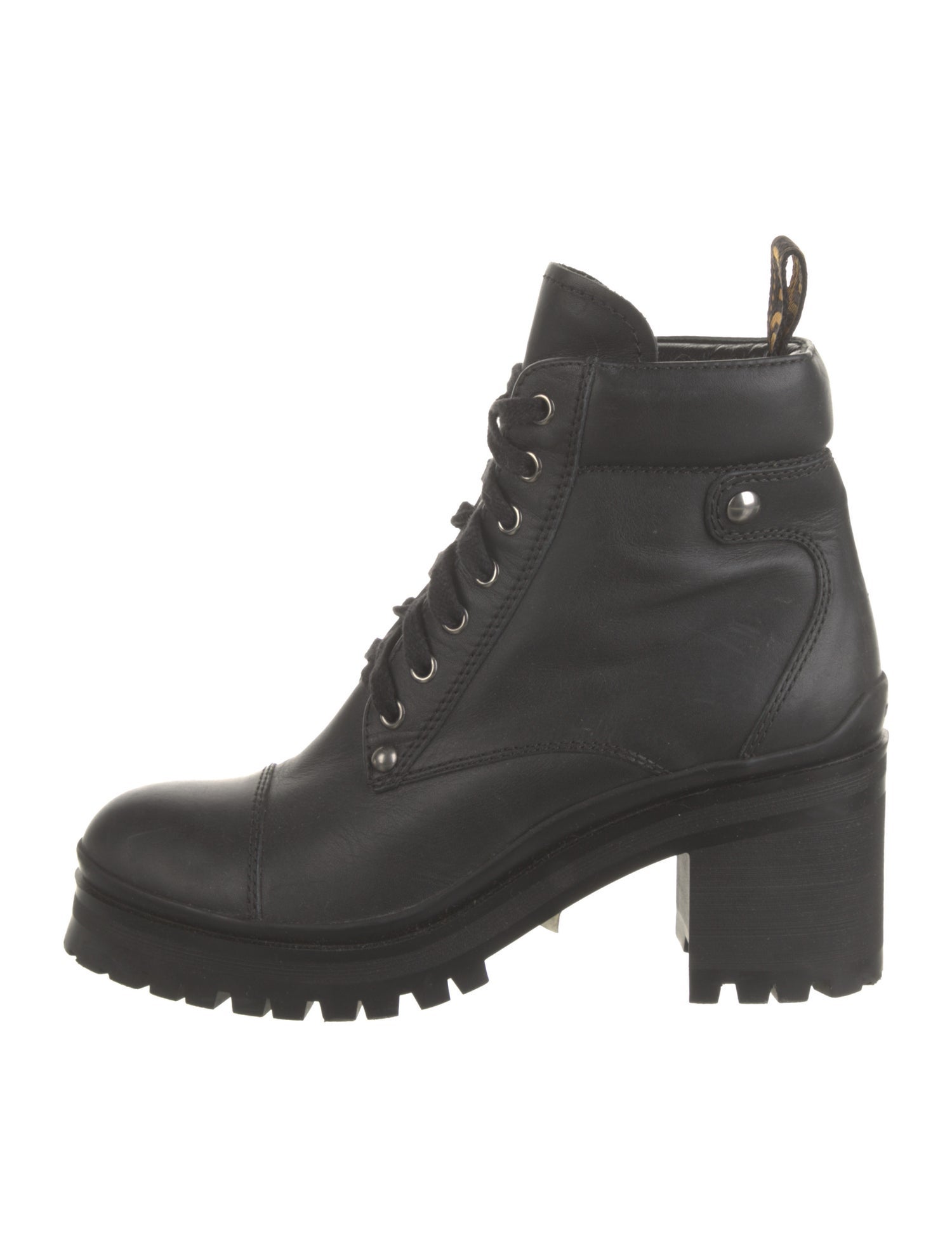 Miu Miu Leather Combat Boots