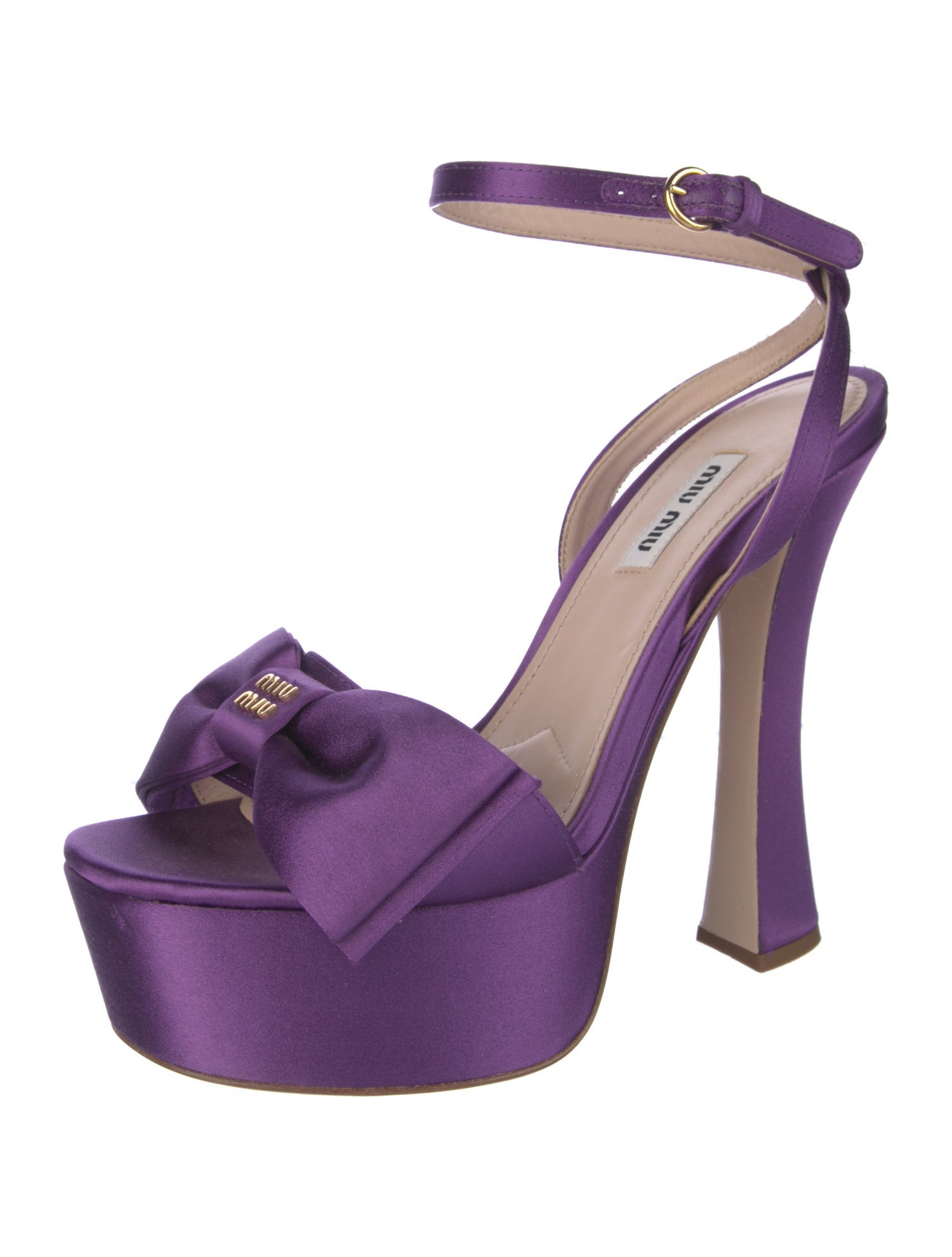 Miu Miu Satin Bow Accents Sandals