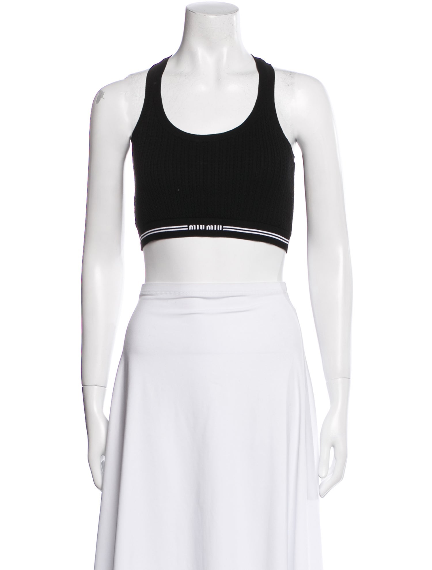 Miu Miu 2023 Scoop Neck Crop Top