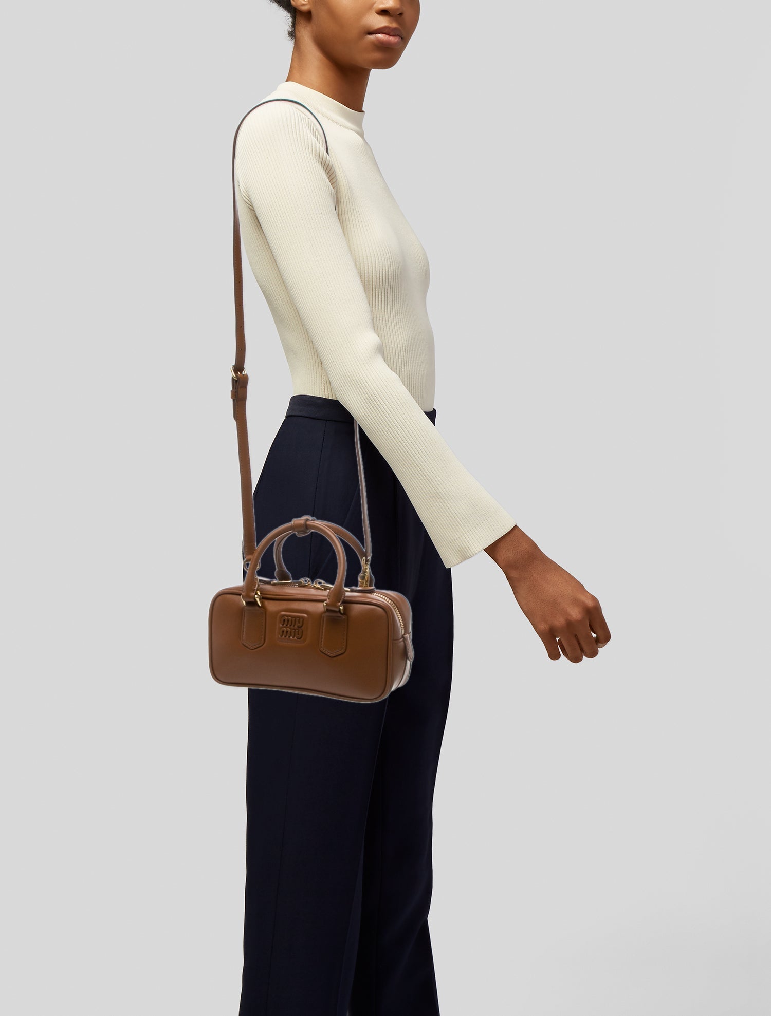 Miu Miu Leather Top Handle Bag