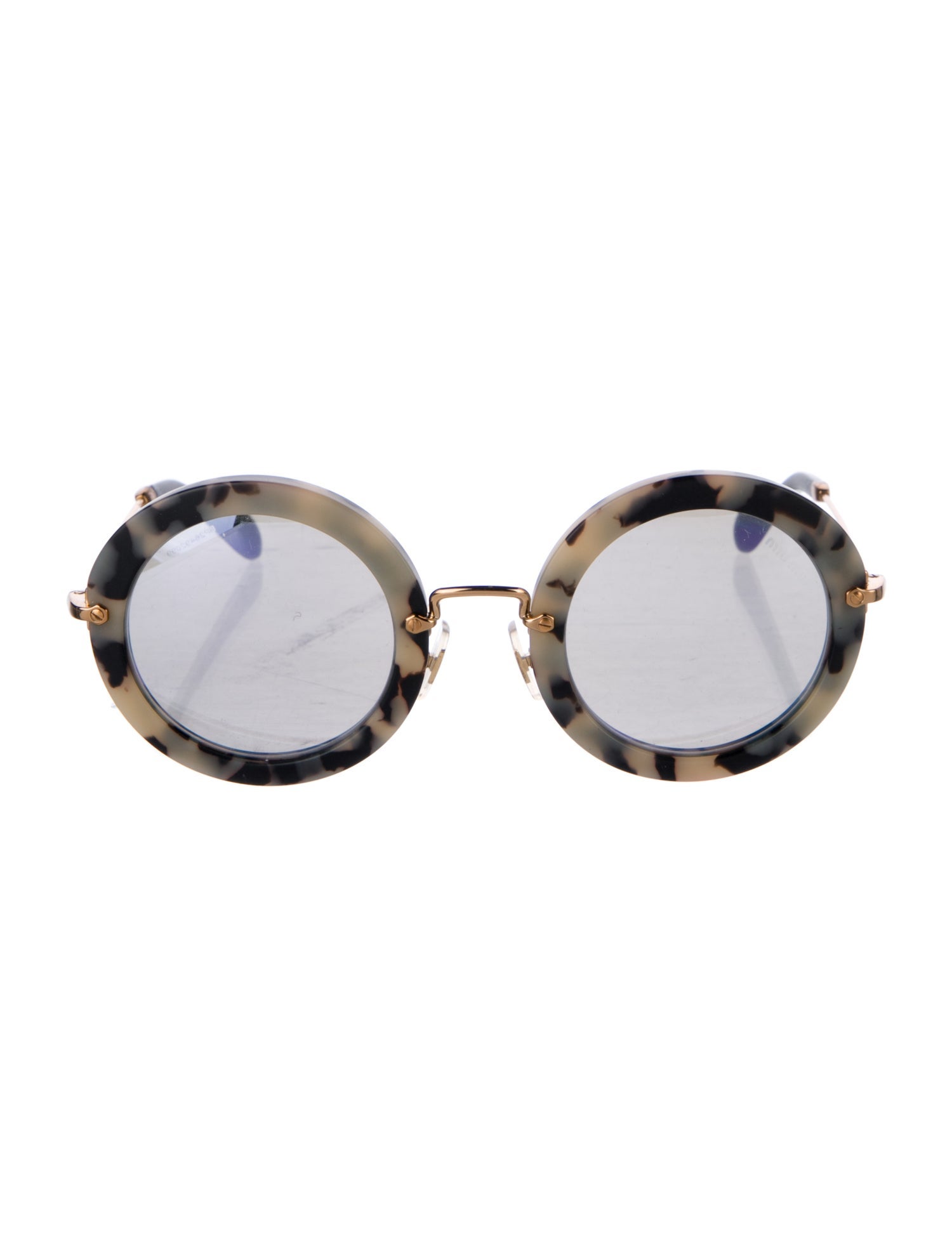 Miu Miu Round Mirrored Sunglasses