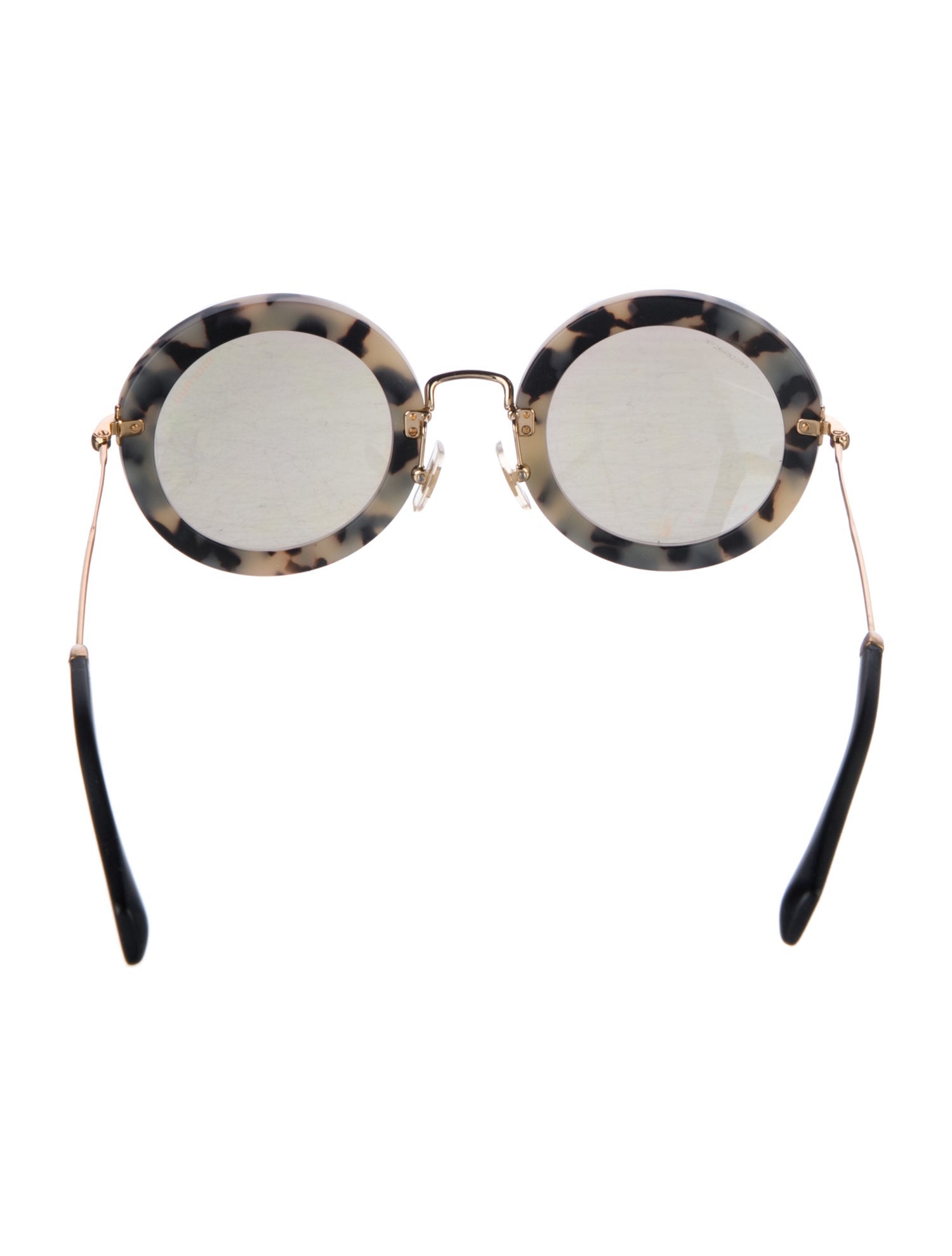 Miu Miu Round Mirrored Sunglasses