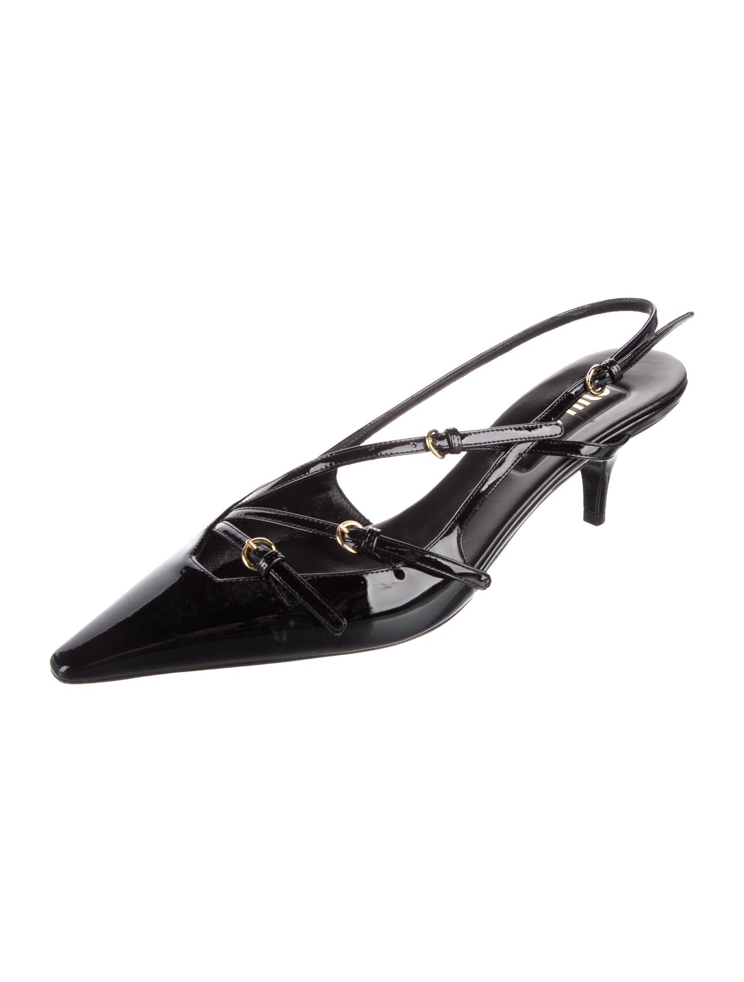 Miu Miu Patent Leather Slingback Pumps