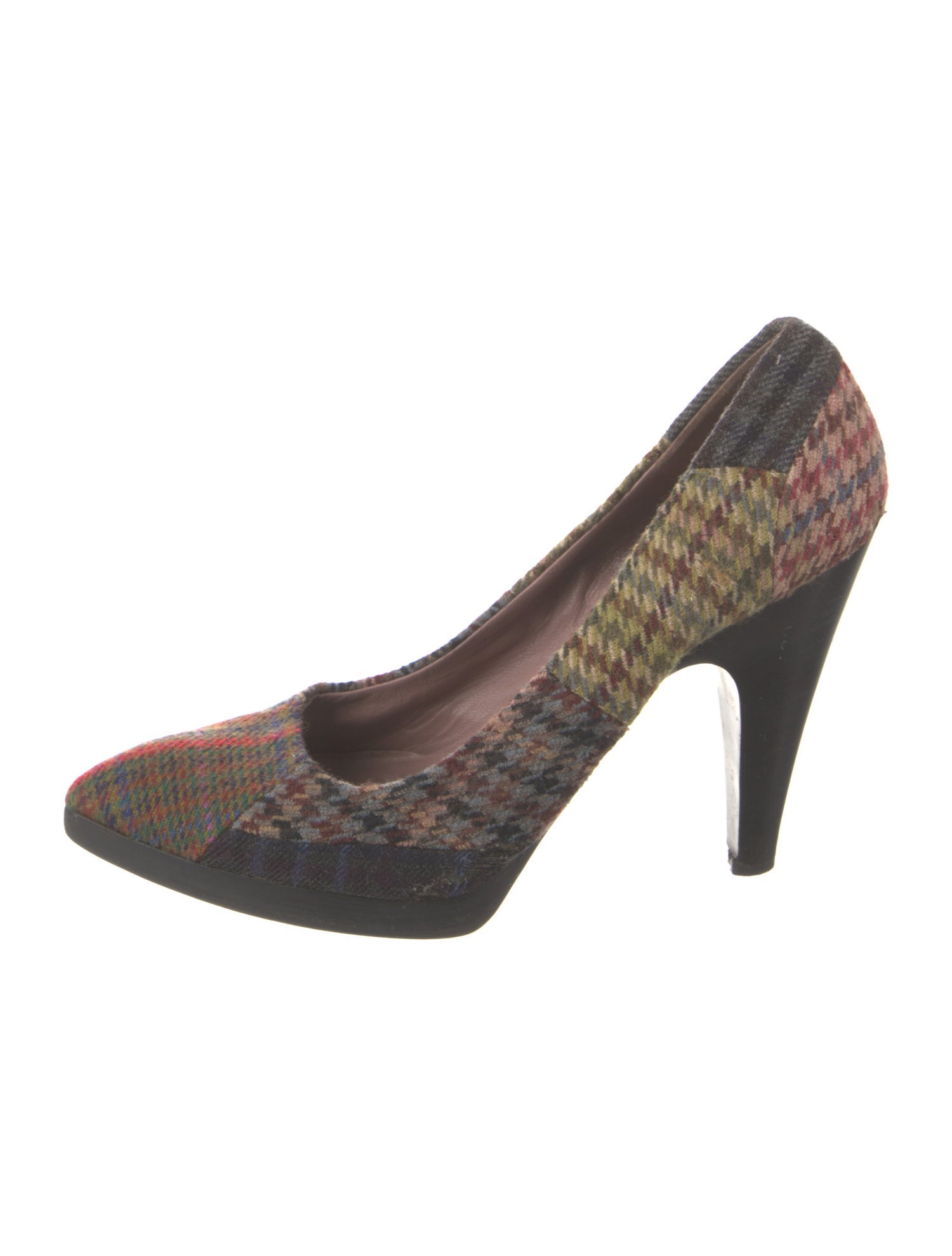 Miu Miu Tweed Printed Pumps