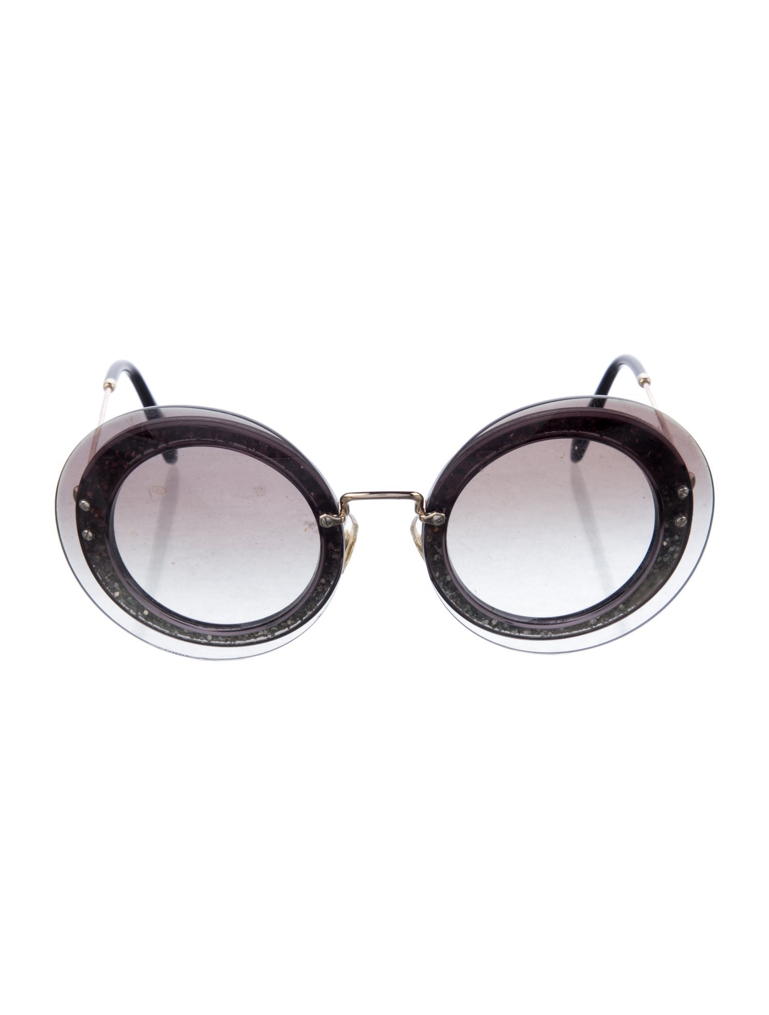 Miu Miu Round Gradient Sunglasses