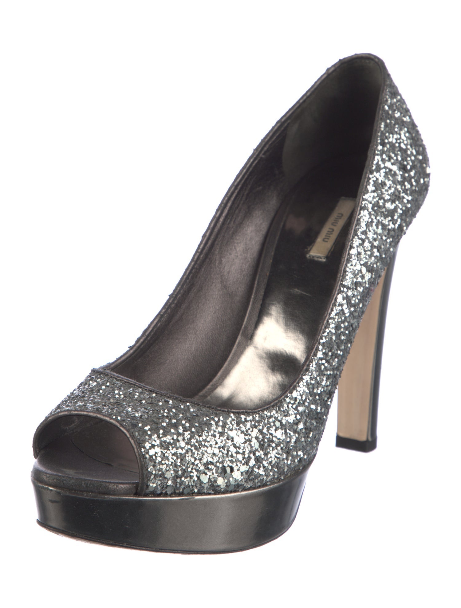 Miu Miu Glitter Glitter Accents Pumps