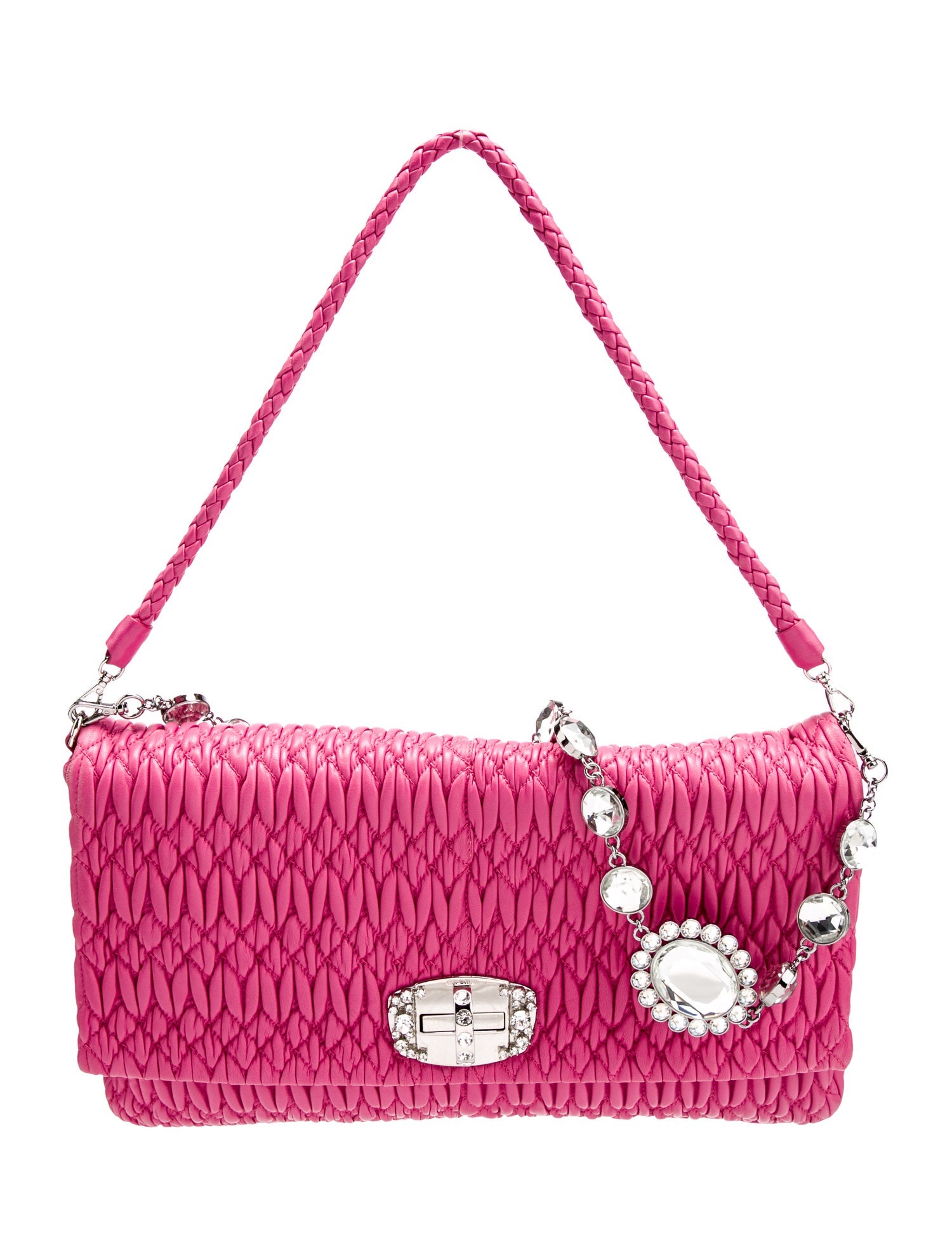 Miu Miu Calfskin Iconic Cloqué w/ Chain & Strap Large 2023