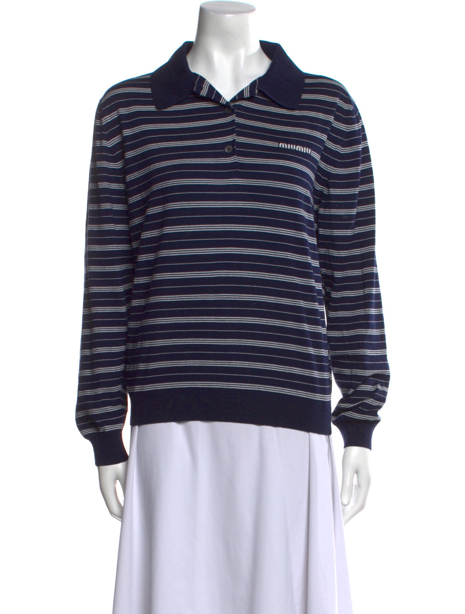 Miu Miu 2024 Striped Polo