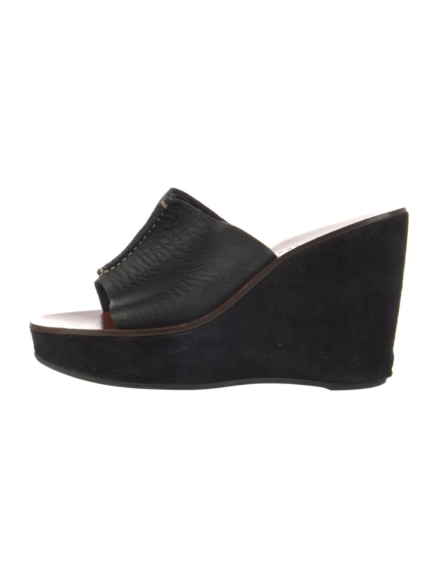 Miu Miu Leather Mesh Accents Slides