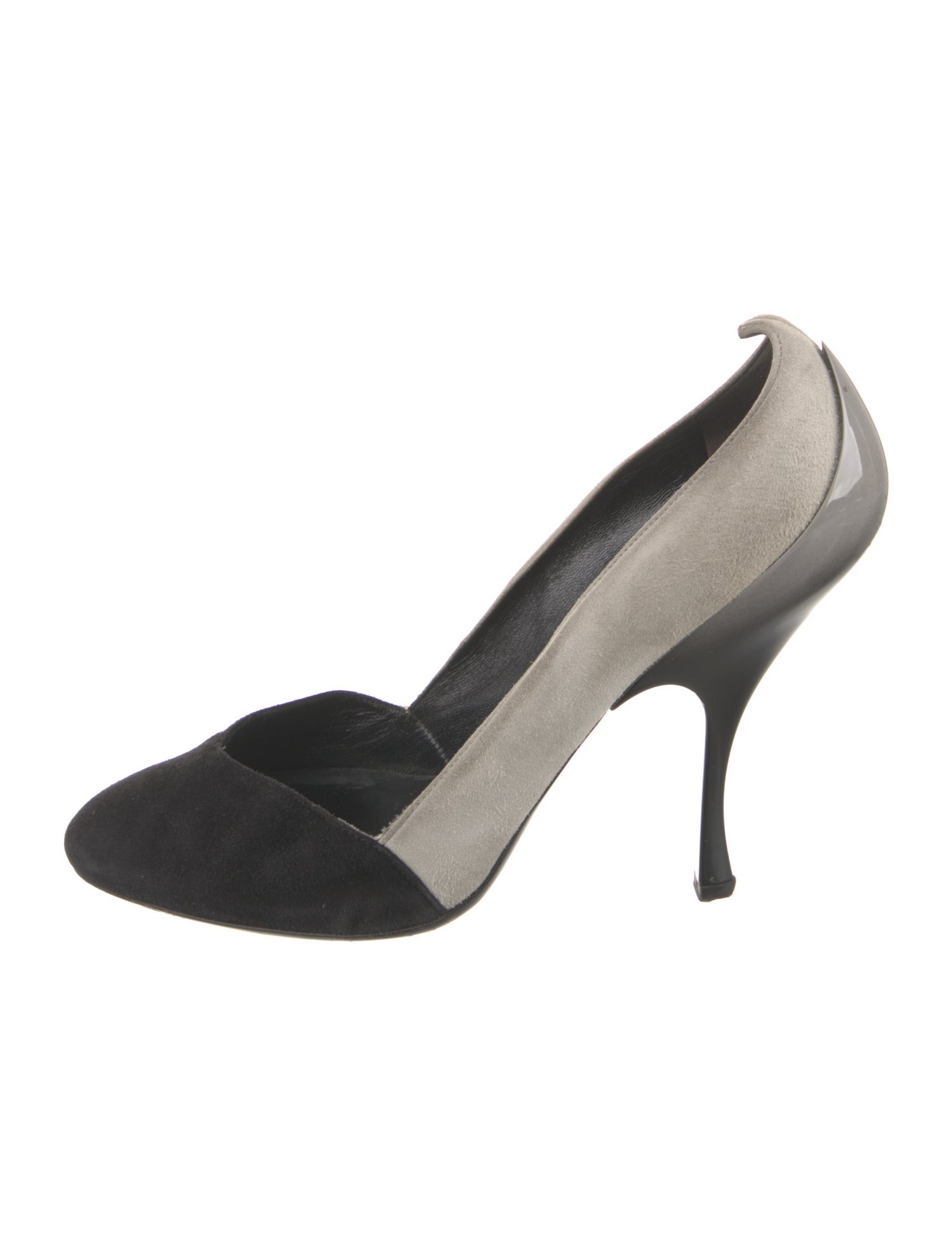 Miu Miu Suede Colorblock Pattern Pumps