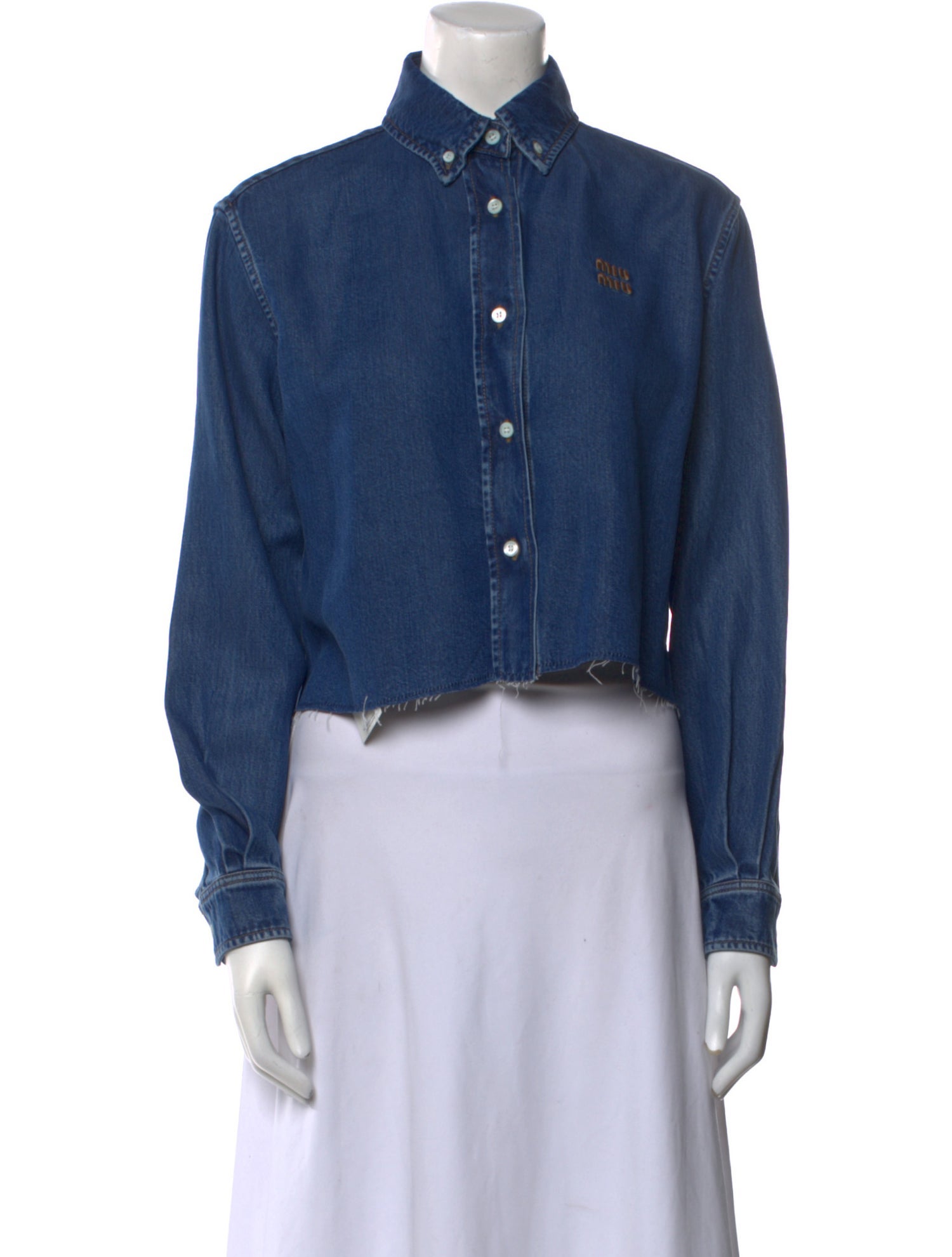 Miu Miu 2024 Long Sleeve Crop Top