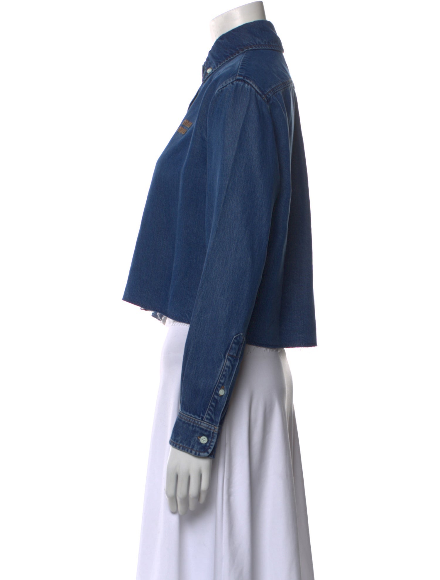 Miu Miu 2024 Long Sleeve Crop Top