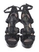 Miu Miu Leather Lasercut Accents T-Strap Sandals
