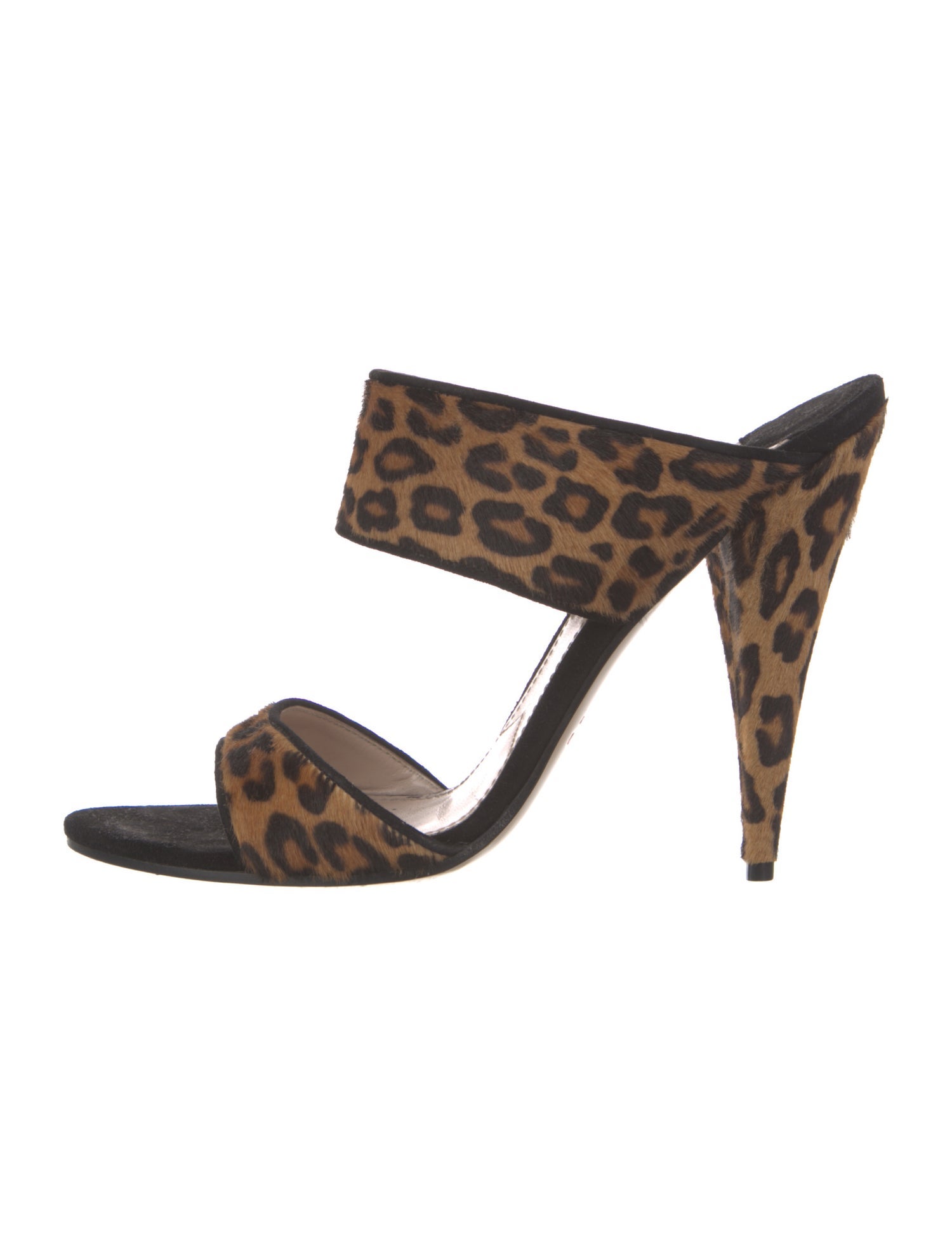 Miu Miu Ponyhair Animal Print Slides