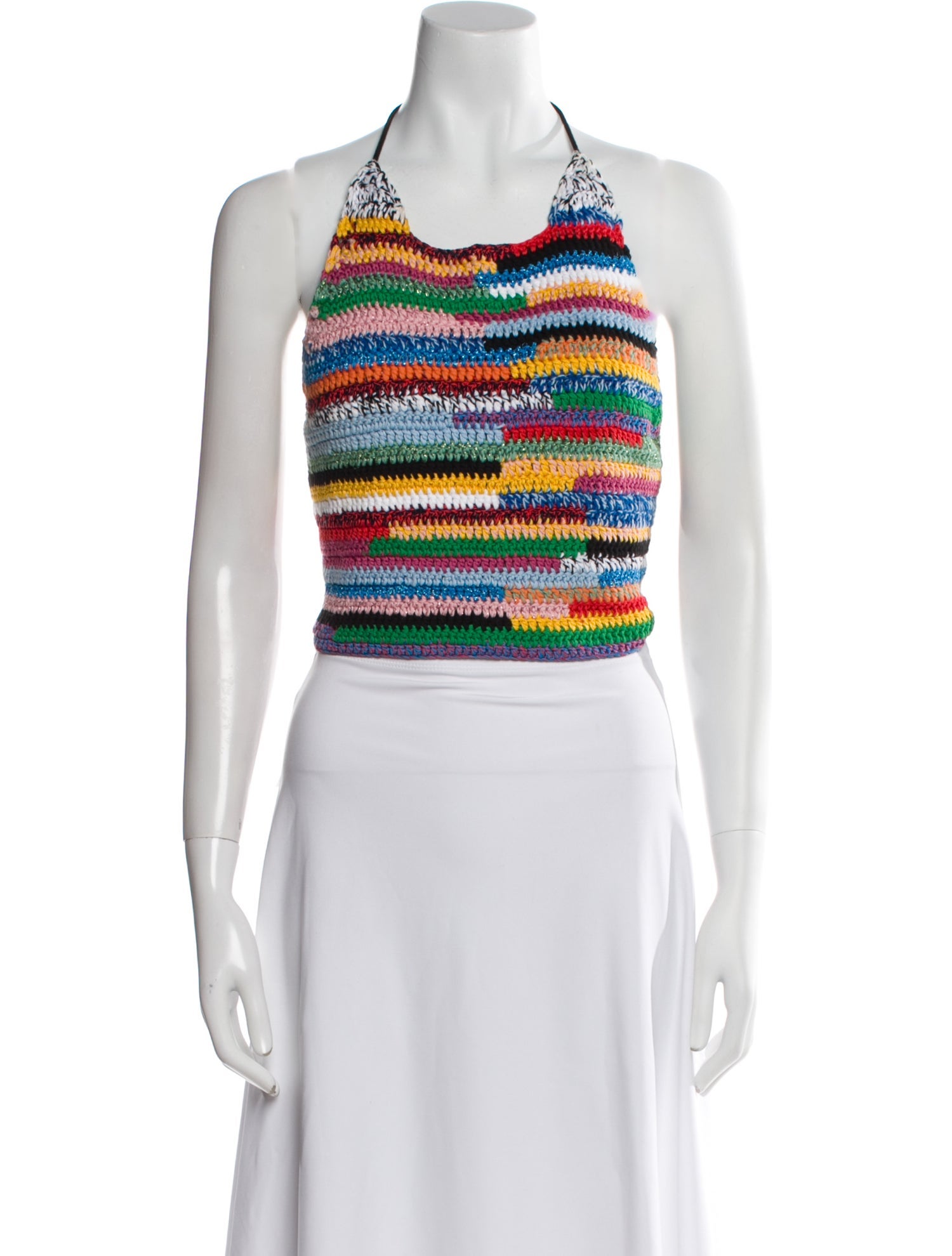 Miu Miu 2021 Striped Crop Top