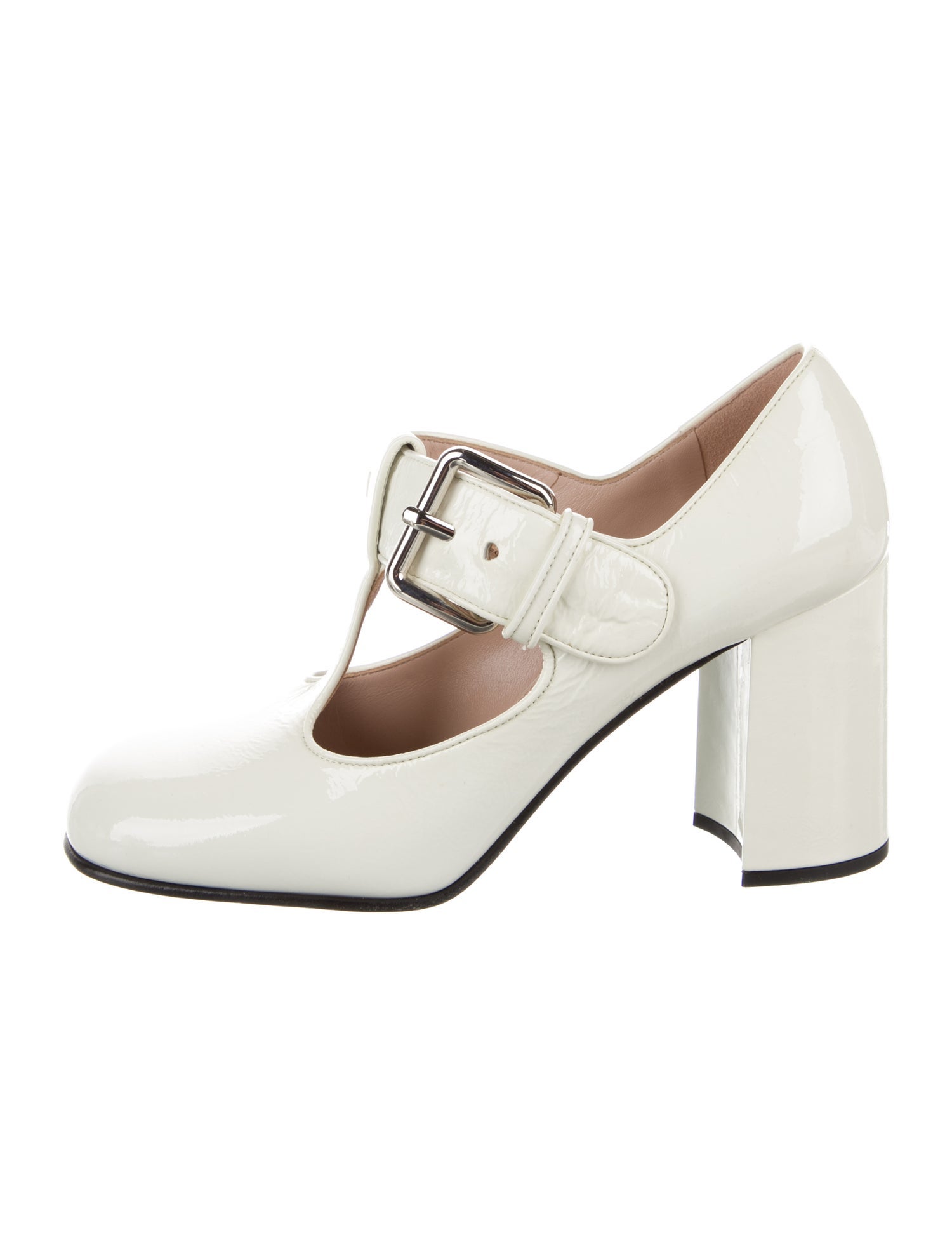Miu Miu Patent Leather T-Strap Pumps