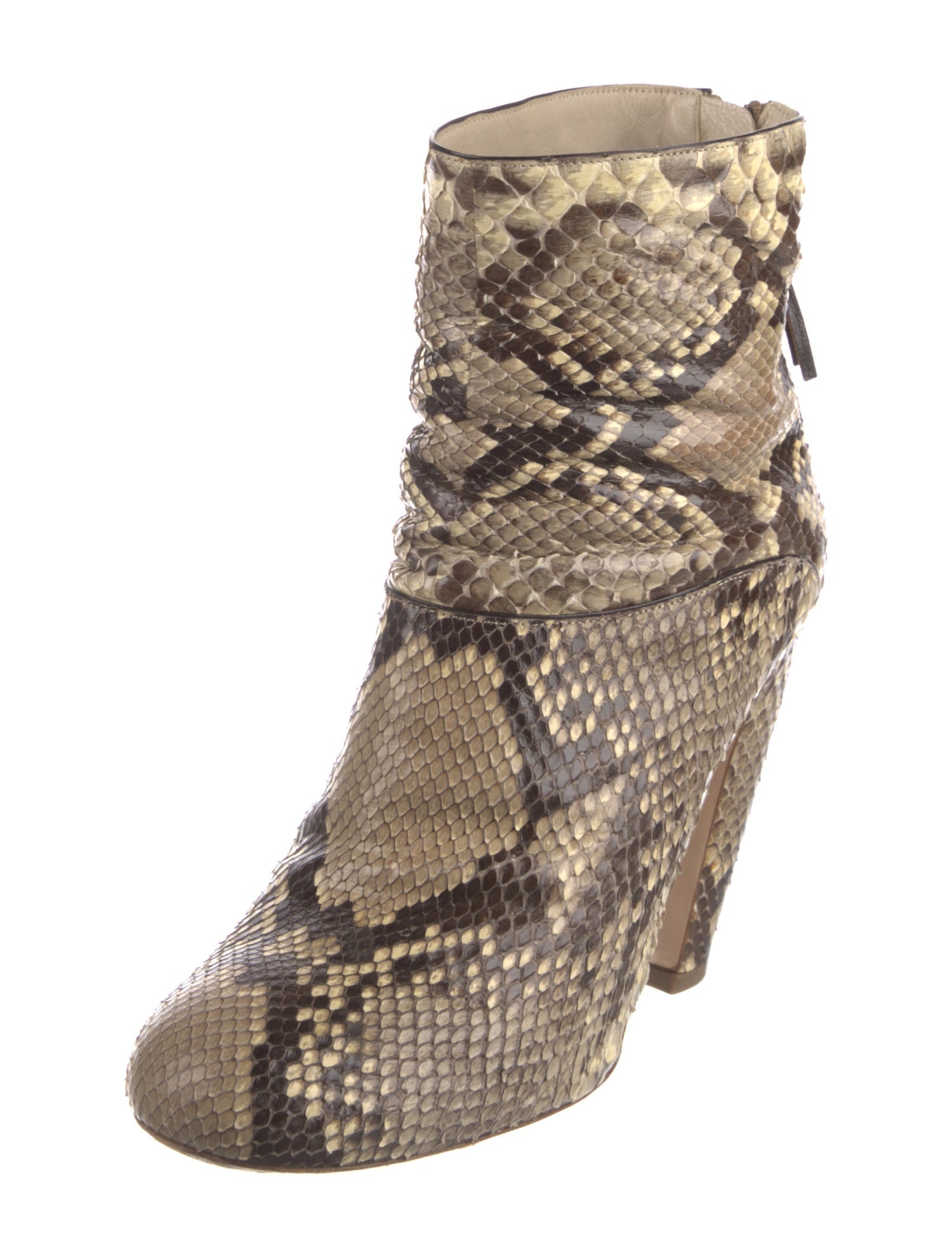 Miu Miu Snakeskin Animal Print Boots