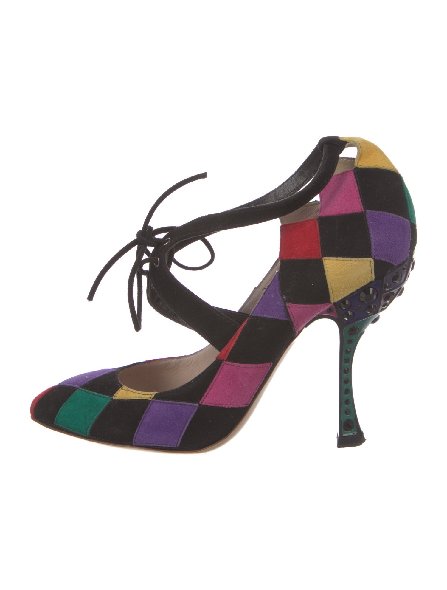 Miu Miu Suede Printed Pumps