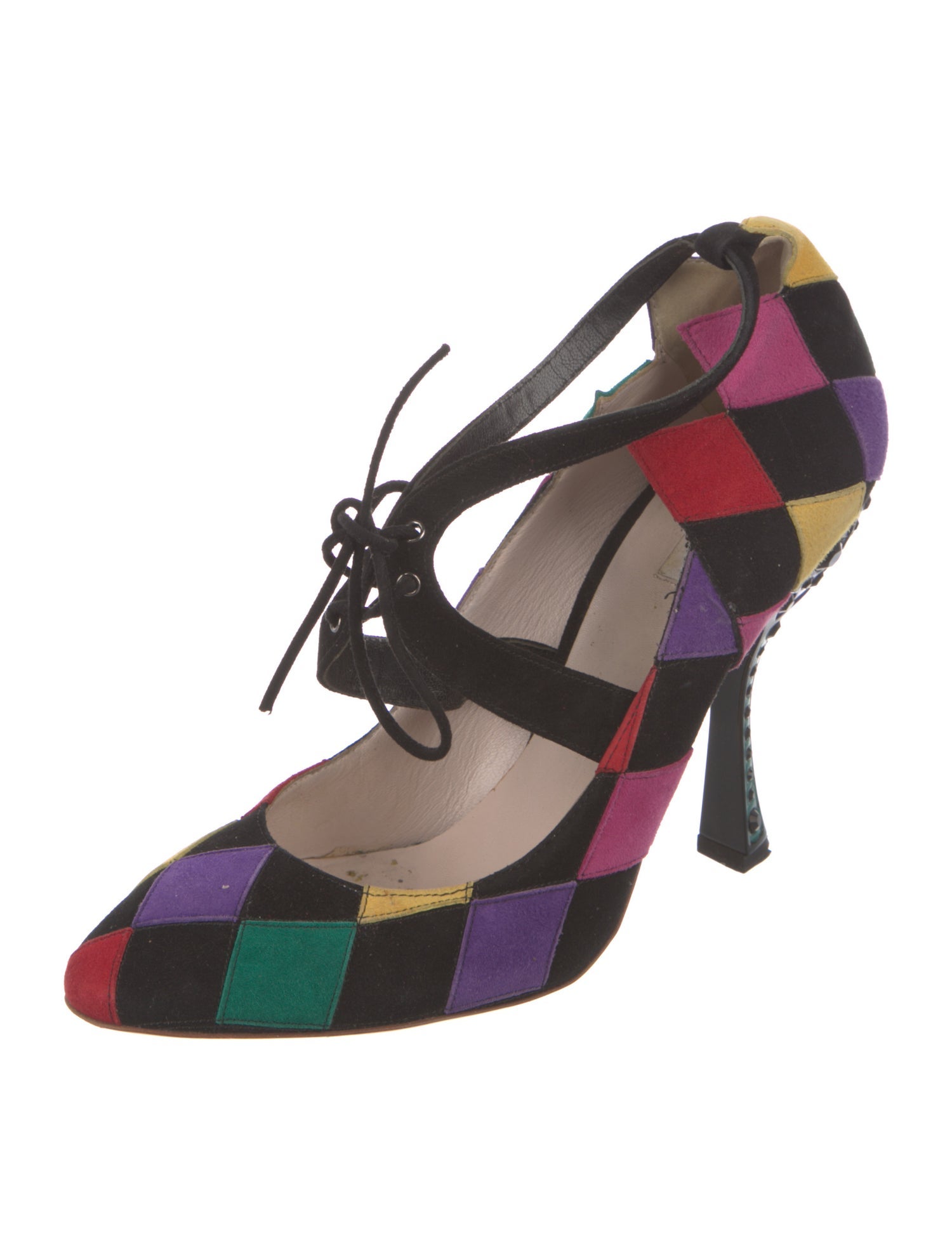 Miu Miu Suede Printed Pumps