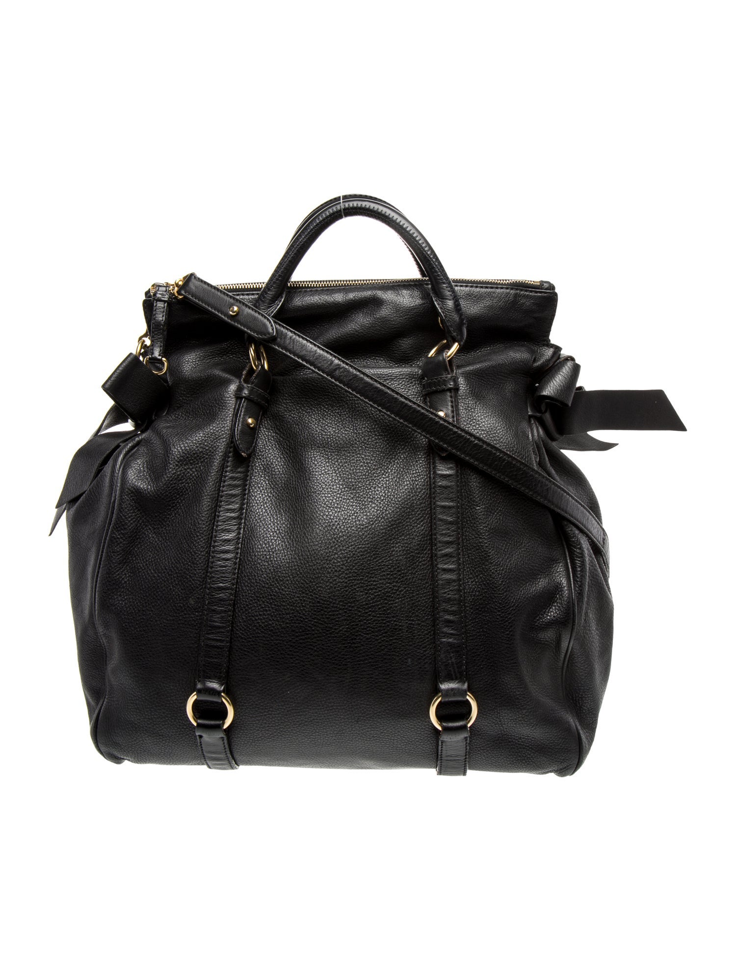 Miu Miu Leather Top Handle Bag Large Vintage