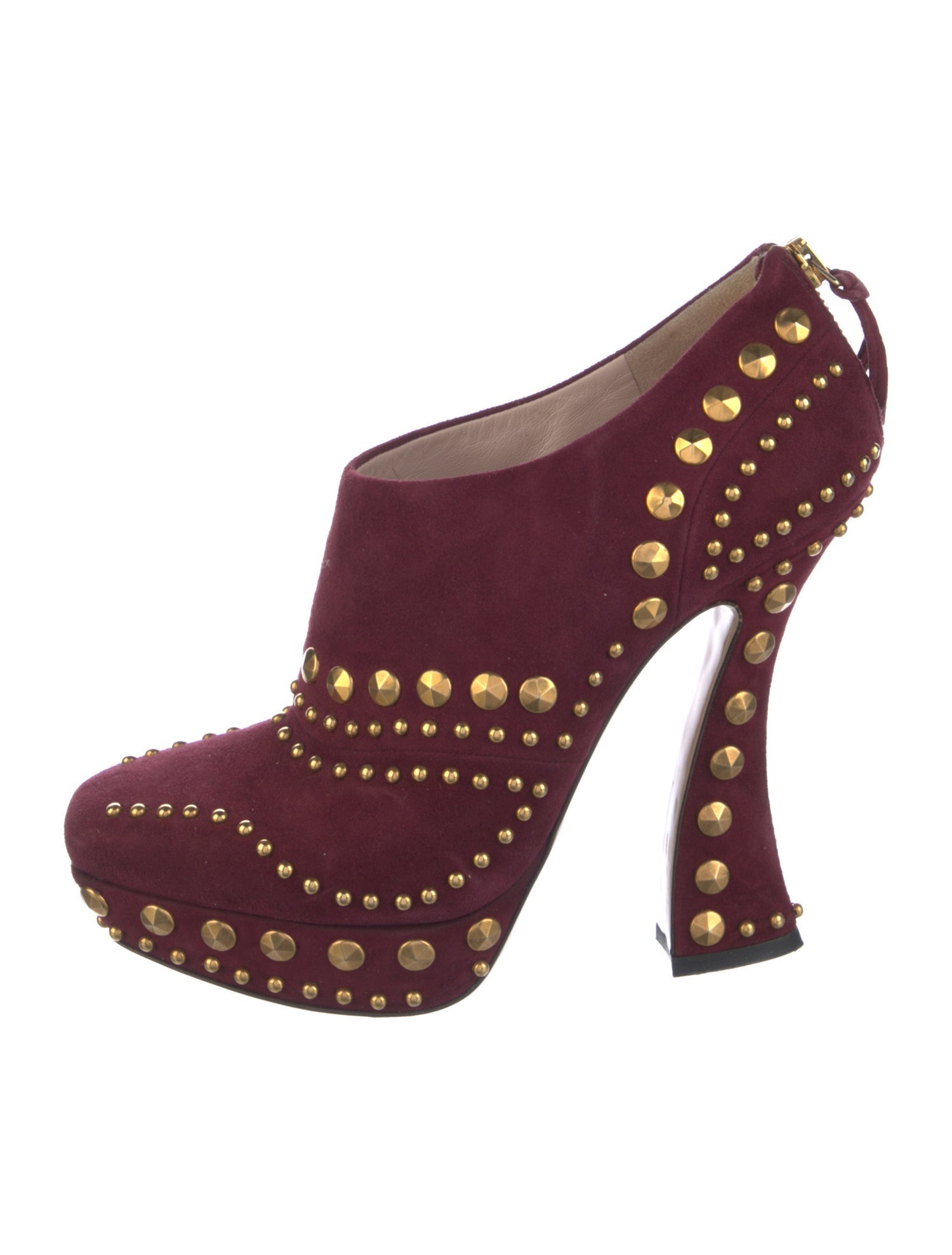 Miu Miu Suede Studded Accents Pumps