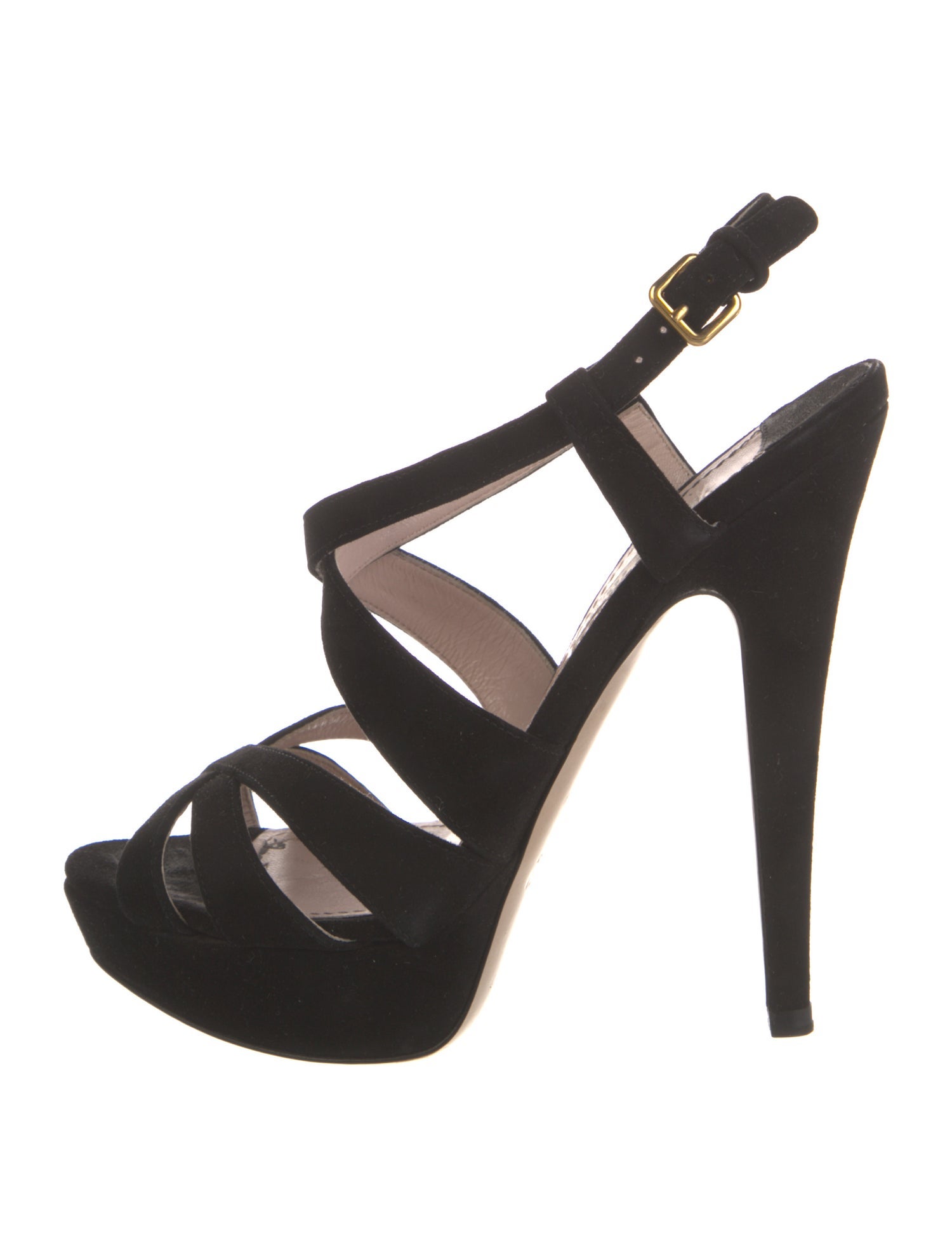 Miu Miu Suede T-Strap Pumps