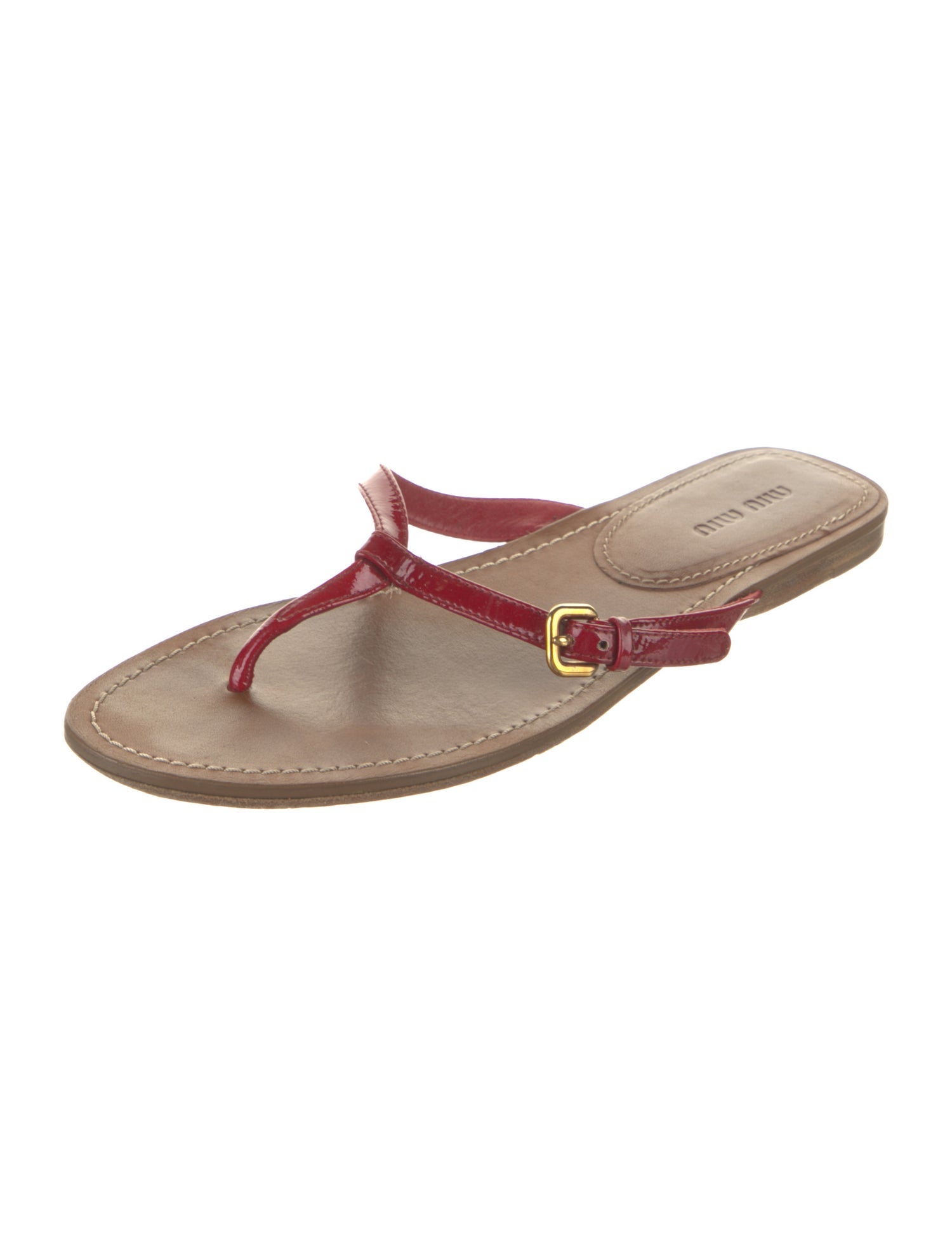 Miu Miu Patent Leather Slides