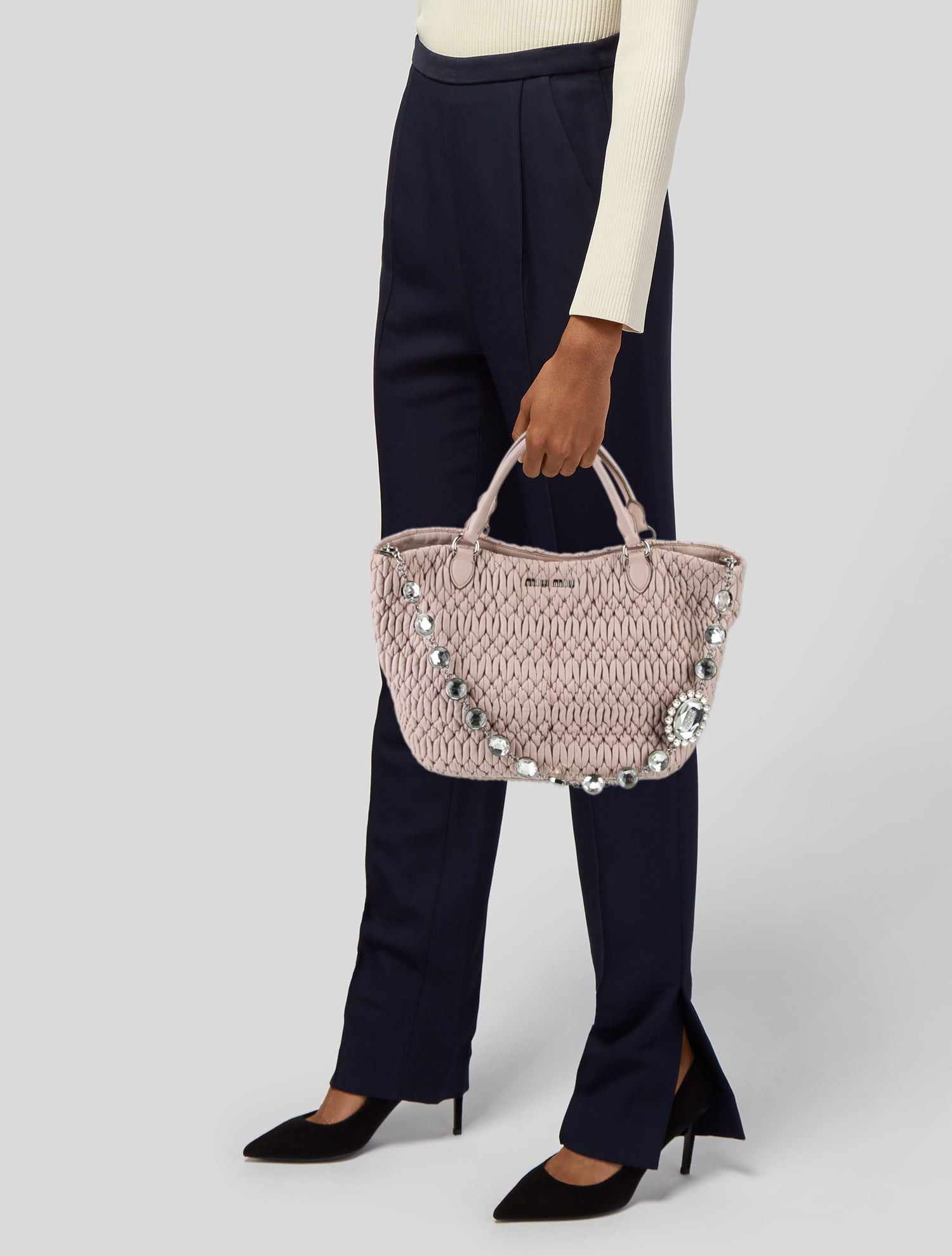 Miu Miu Lambskin Top Handle Bag