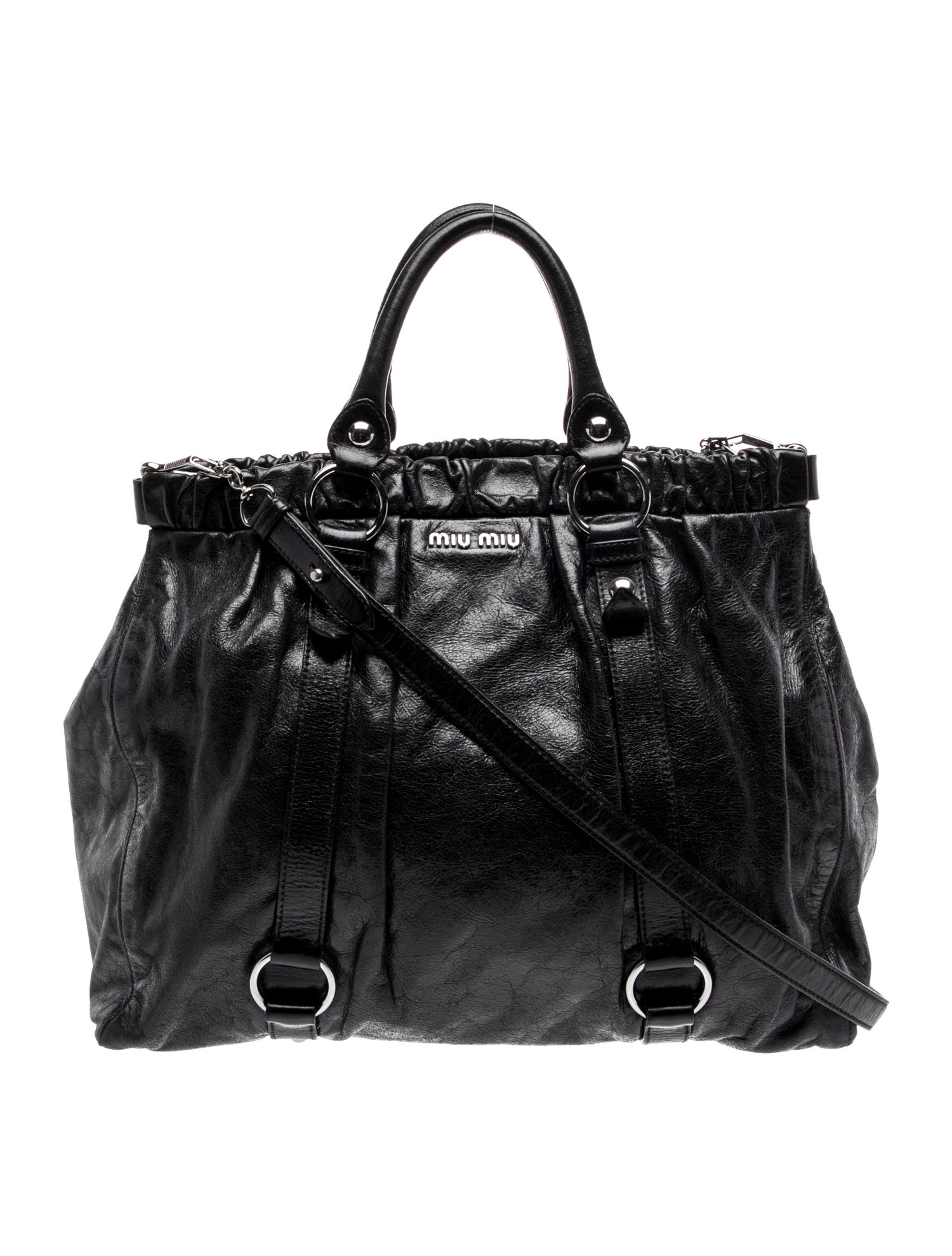 Miu Miu Leather Bucket Bag