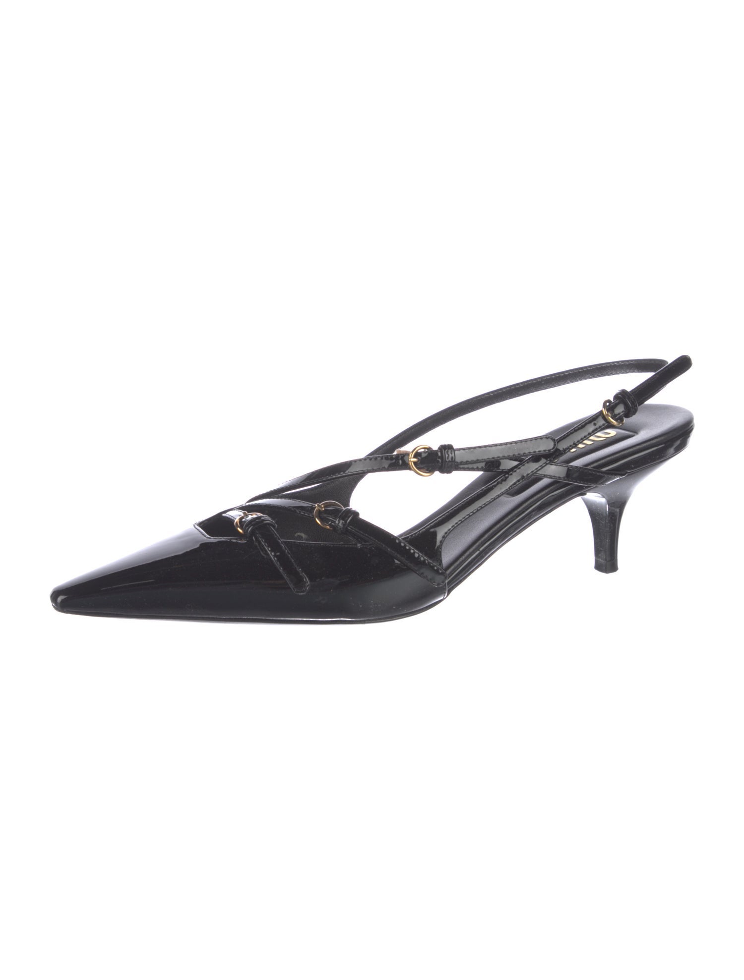 Miu Miu Patent Leather Slingback Pumps