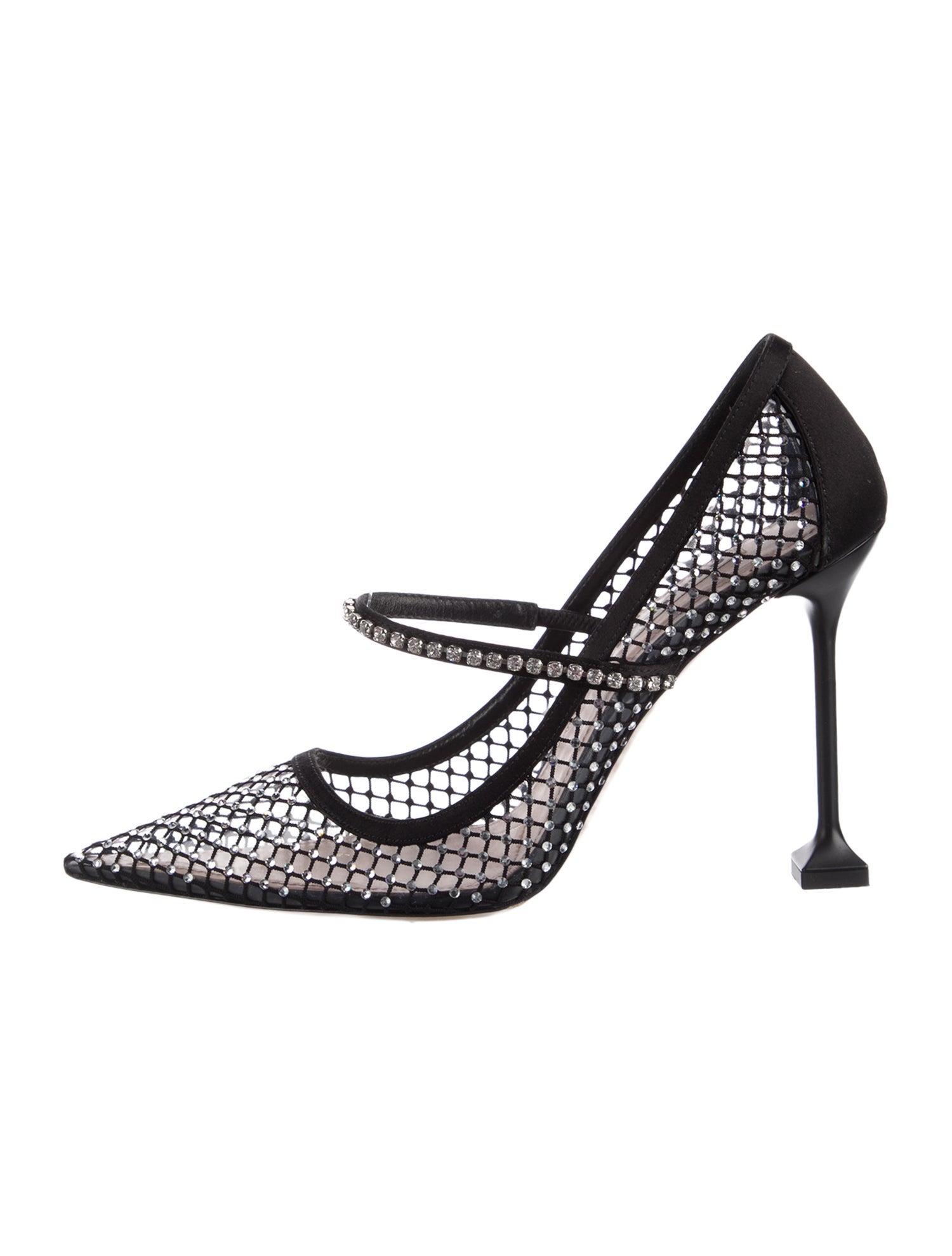 Miu Miu Satin Mesh Accents Pumps