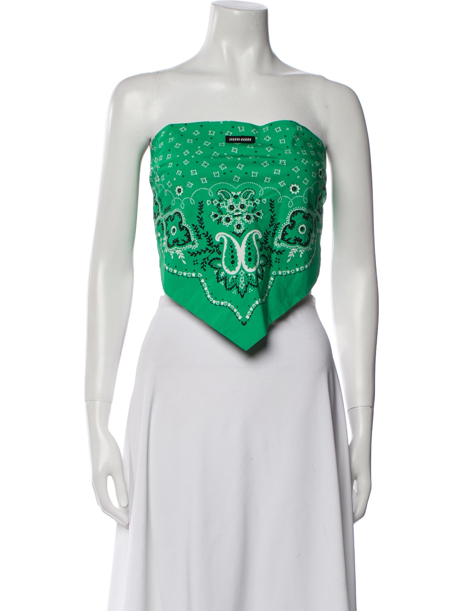 Miu Miu 2025 Paisley Print Crop Top